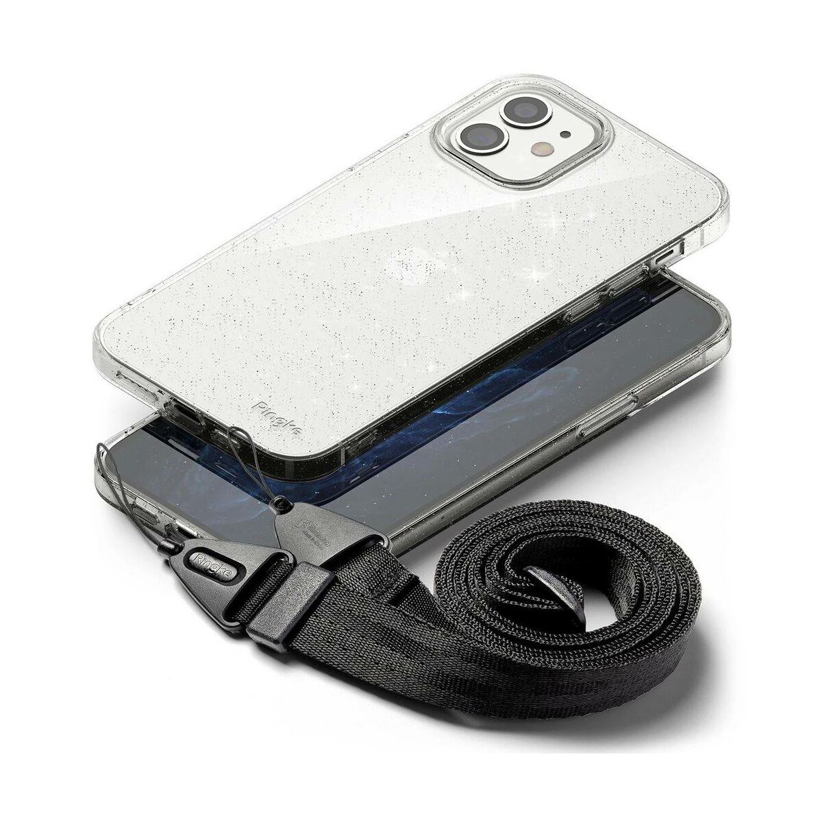Ringke iPhone 12 mini tok, Air, Csillogós átlátszó