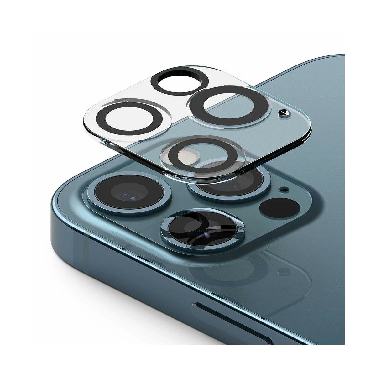 Kép 1/13 - Ringke iPhone 12 Pro Max kamera lencse védő üveg, Átlátszó