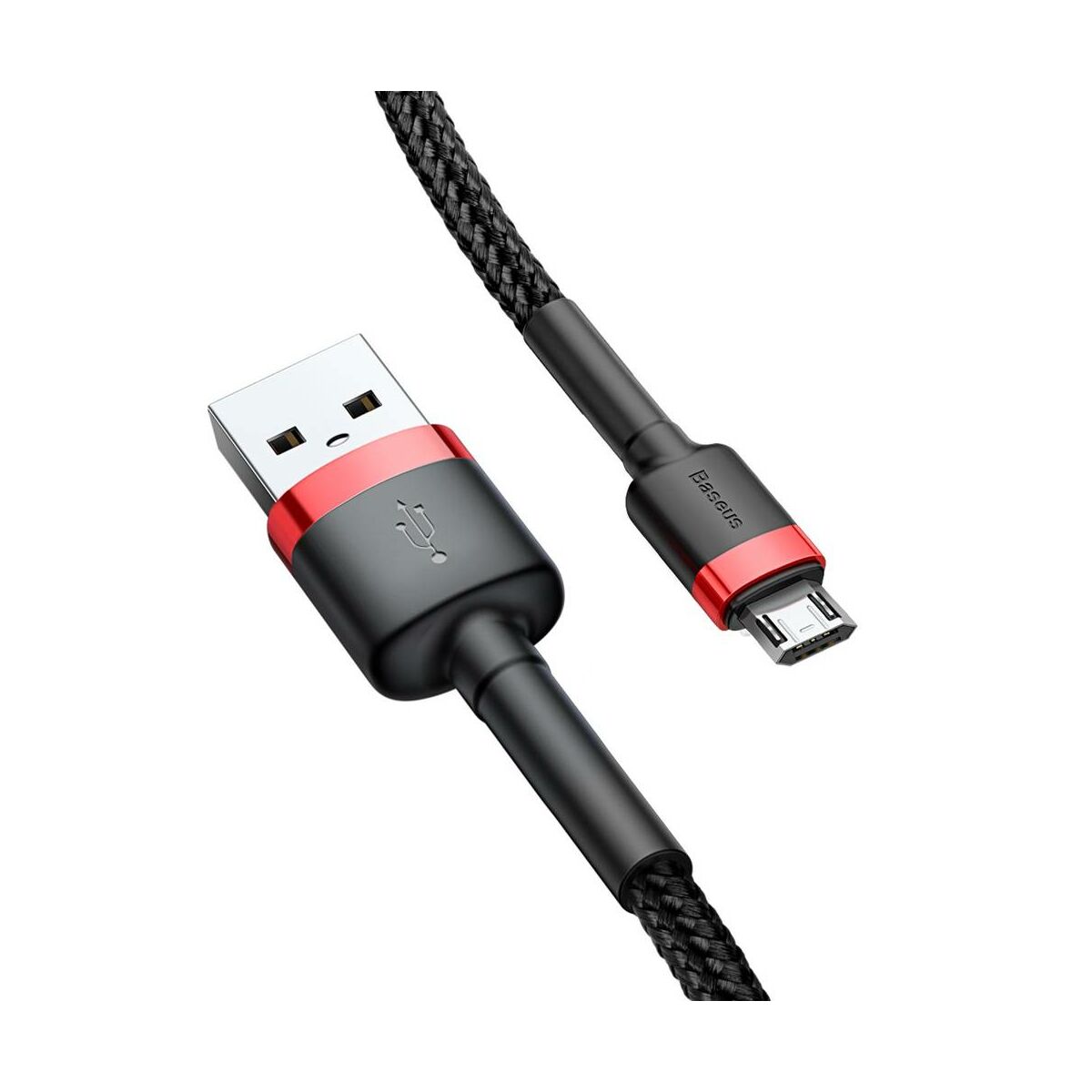Kép 1/3 - Baseus Micro USB kábel, Cafule 2.4A, 1m, piros/fekete (CAMKLF-B91)