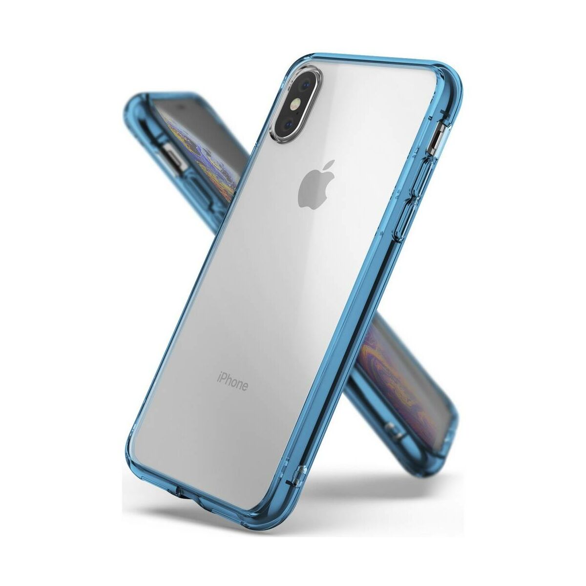 Kép 1/3 - Ringke iPhone X/XS tok, Fusion, kék
