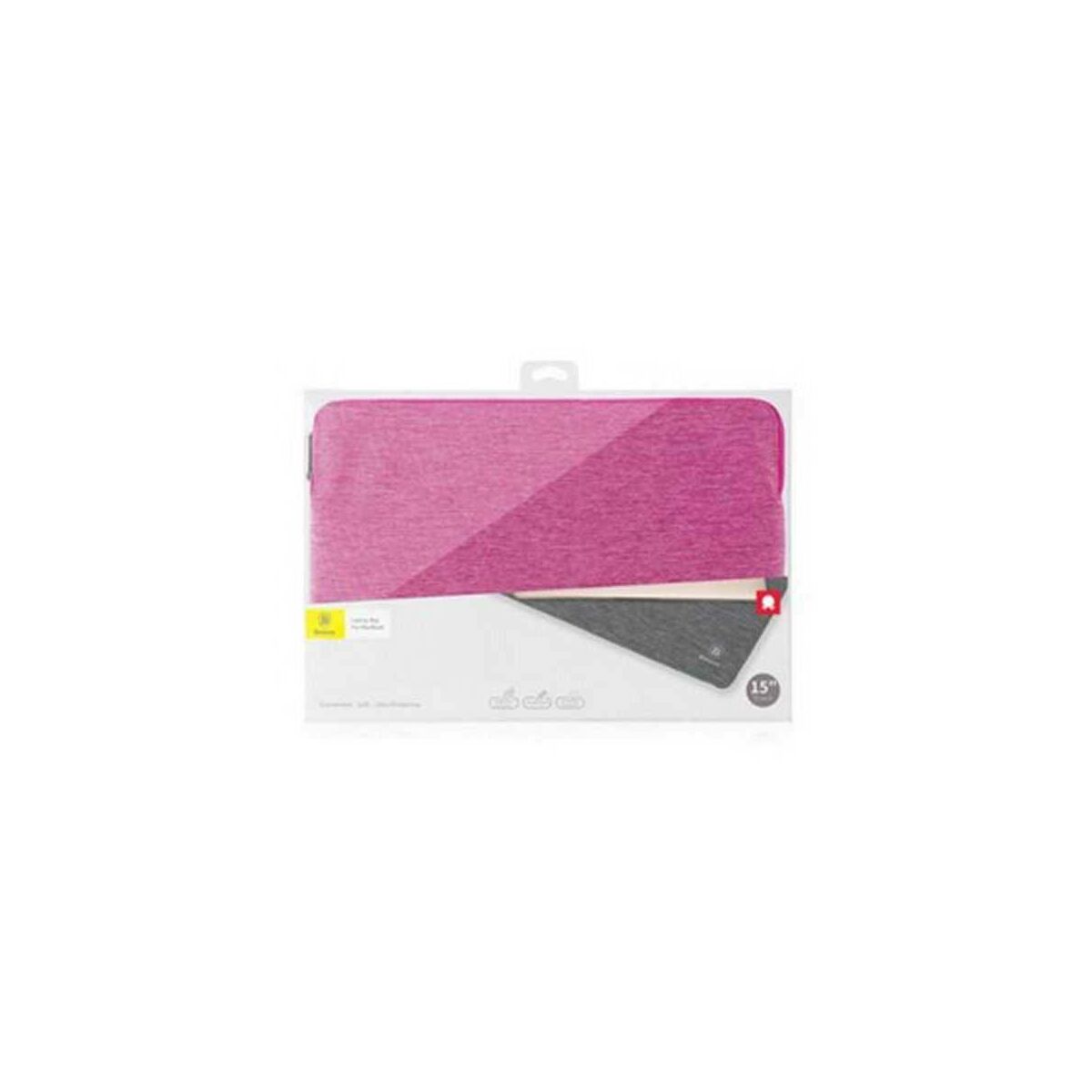 Kép 1/3 - Baseus MacBook 15" Laptop táska, rózsaszín (LTAPMCBK15-0R)