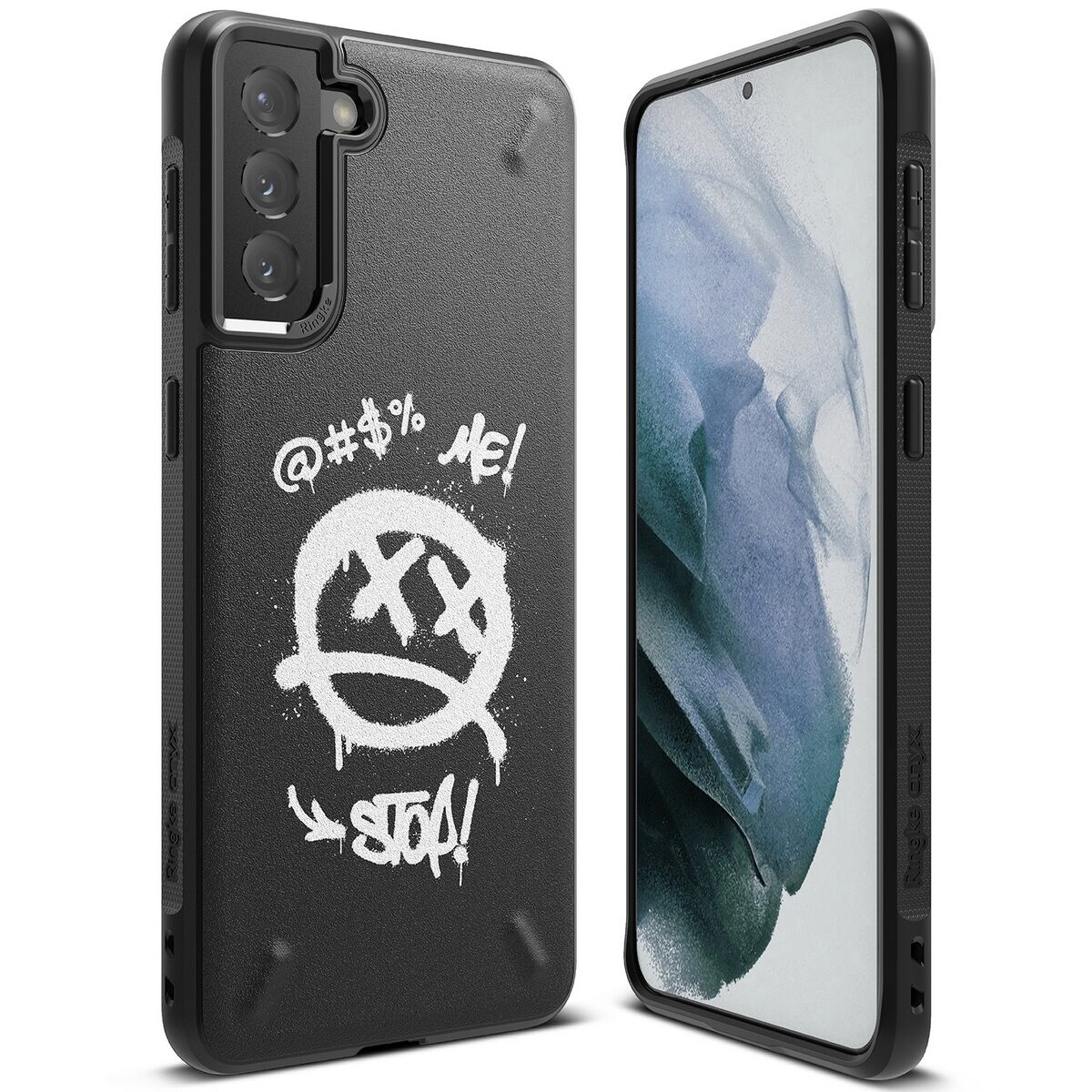 Ringke Galaxy S21+ tok, Onyx Design Graffiti, Fekete