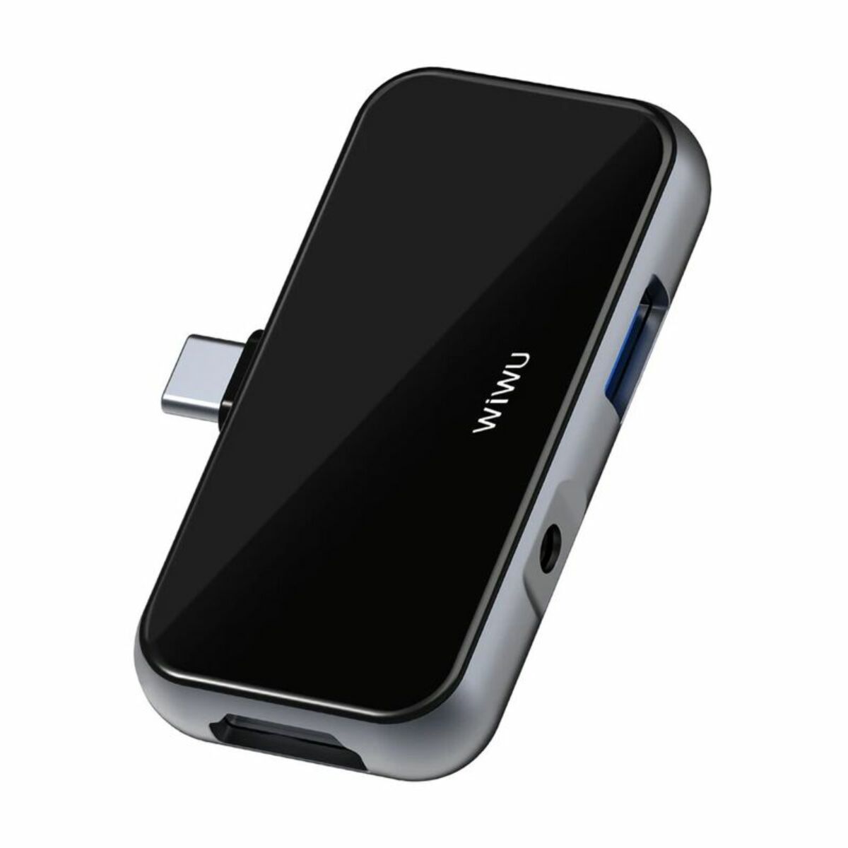 WiWU átalakító, T5 Pro (Type-C bemenetről - HDMI + 3.5mm Jack + USB3.0) adapter iPadhez és telefonhoz, szürke