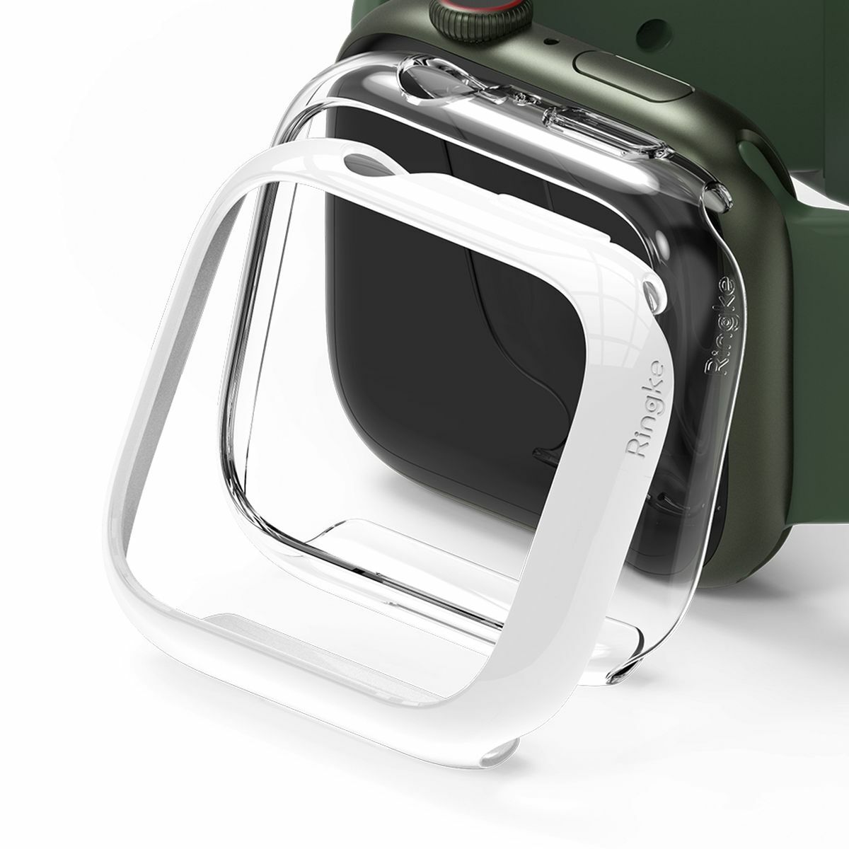 Ringke Watch 7 Series, tok, 45 mm, Slim (2db/csomag), Átlátszó/Fehér
