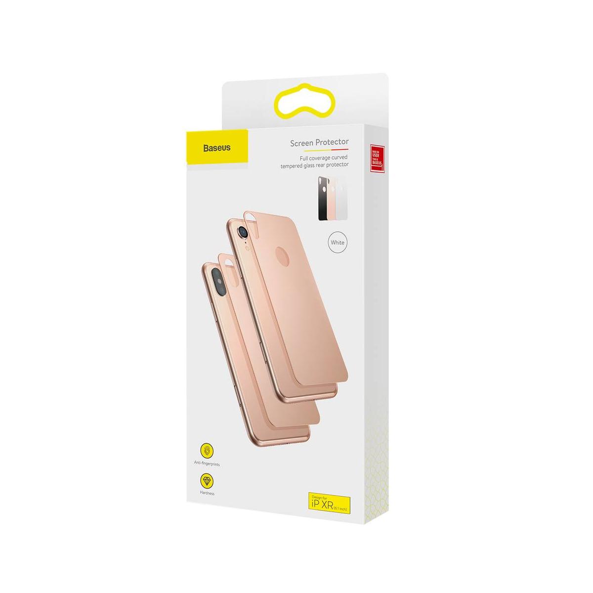 Baseus iPhone XR/ 11 (6.1") 0.3 mm, teljes felületre edzett üveg hátlap védő fólia, arany (SGAPIPH61-BM0V)