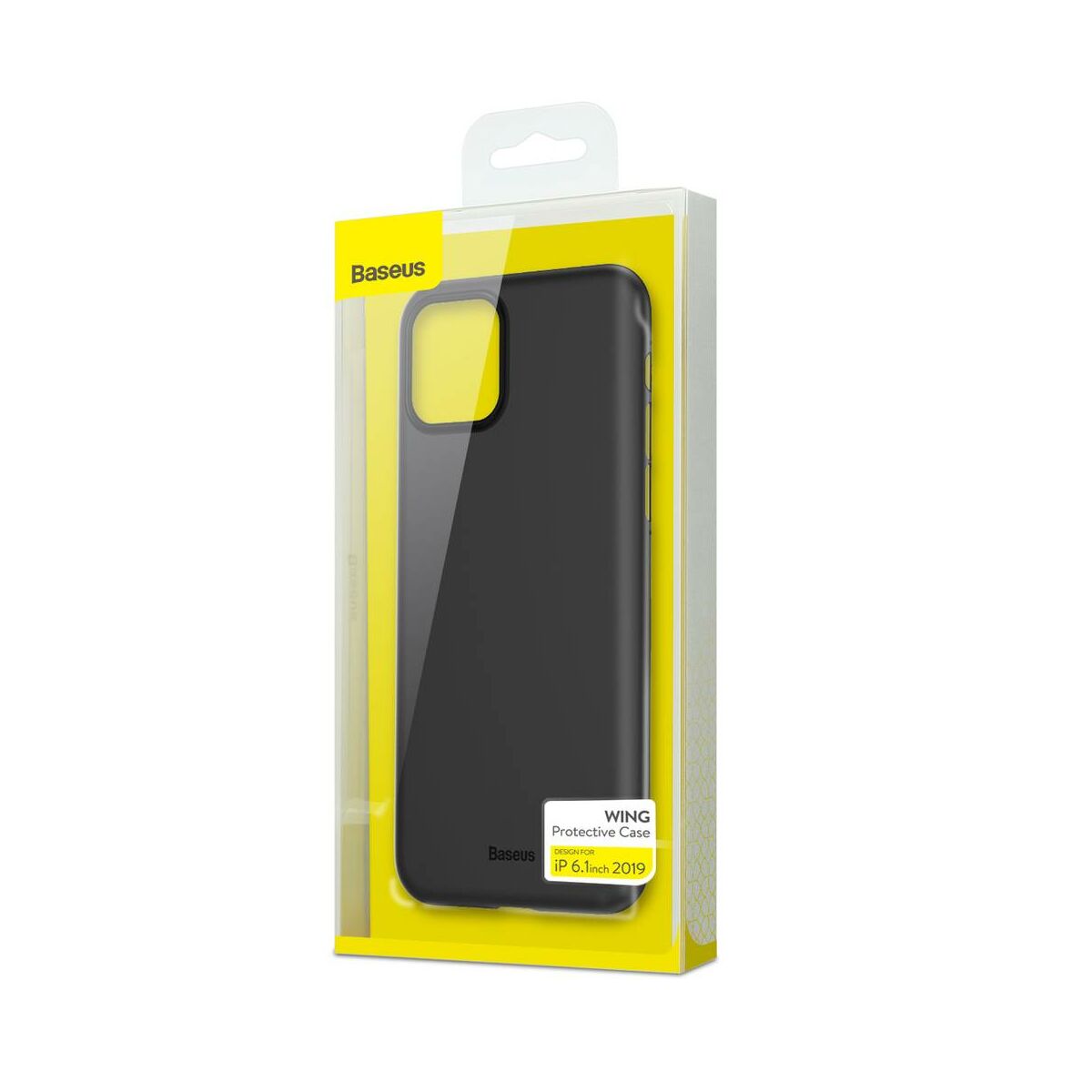 Baseus iPhone 11 tok, Wing Solid, fekete (WIAPIPH61S-A01)