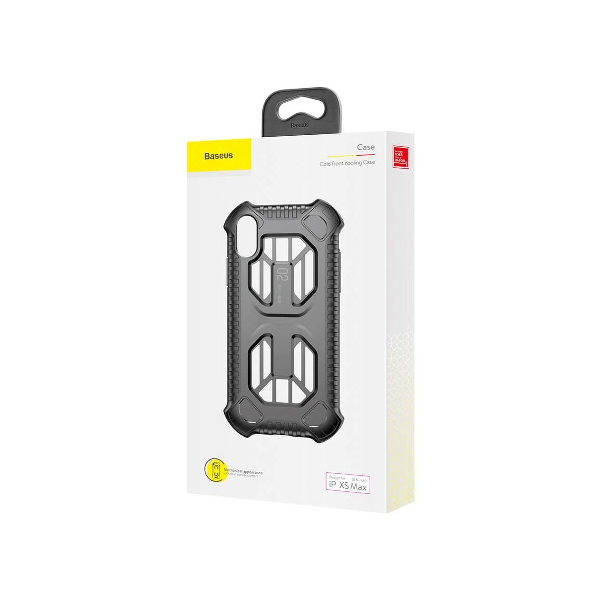 Kép 1/8 - Baseus iPhone XS Max tok, Michelin védőburkolat, fekete (WIAPIPH65-LF01)