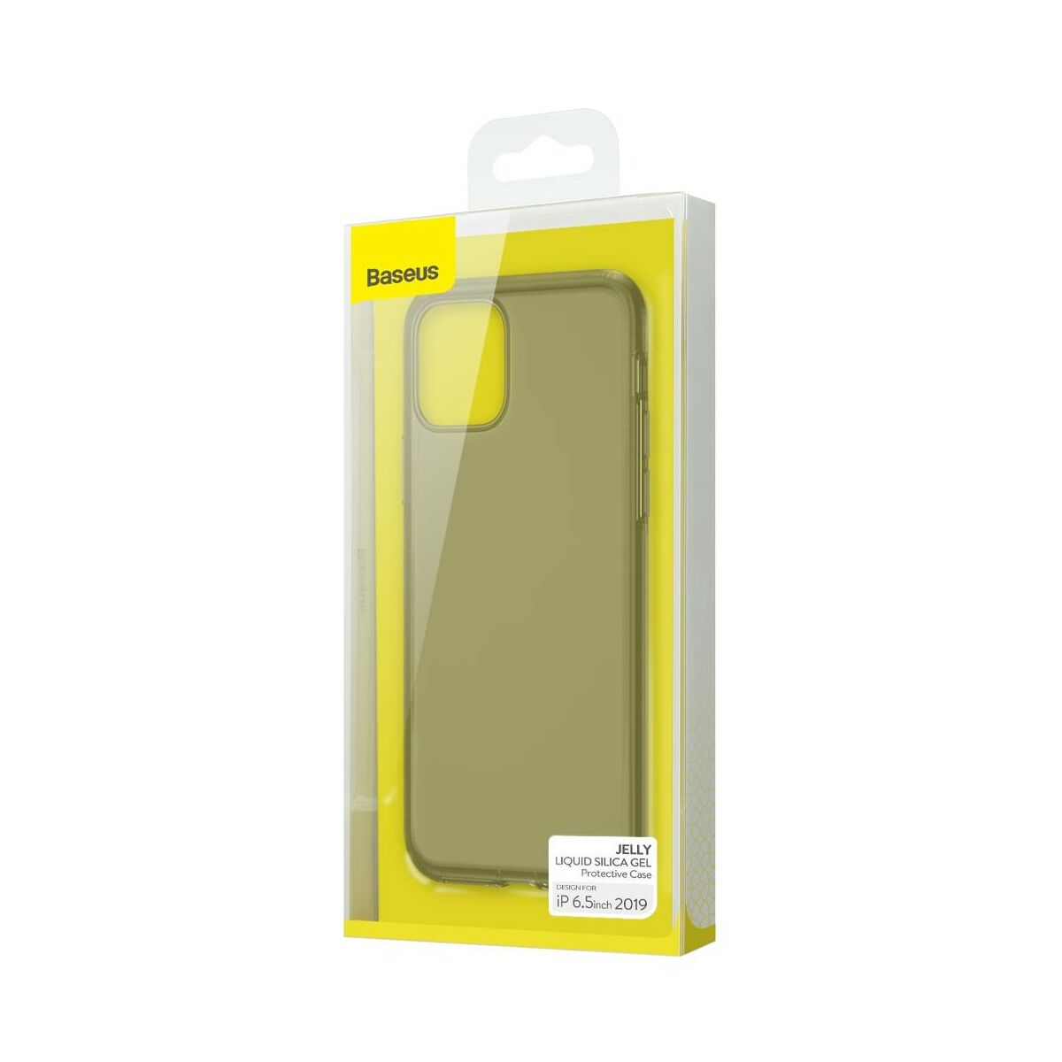 Kép 1/12 - Baseus iPhone 11 Pro Max tok, Jelly Liquid Silica Gel Protective, átlátszó fekete (WIAPIPH65S-GD01)