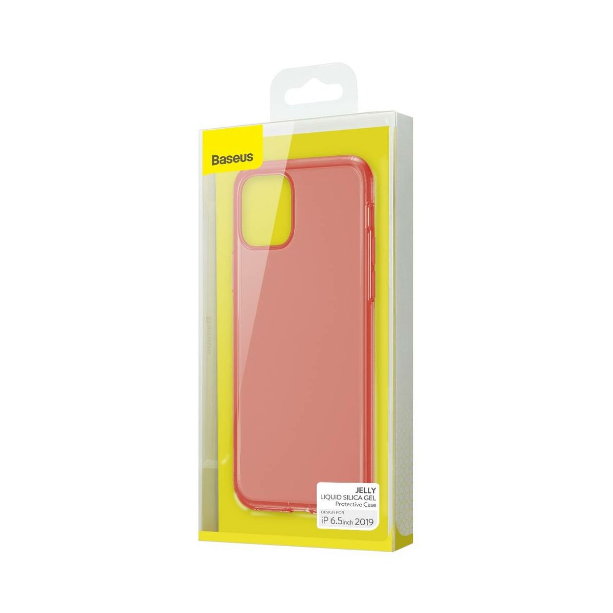 Kép 1/13 - Baseus iPhone 11 Pro Max tok, Jelly Liquid Silica Gel Protective, átlátszó piros (WIAPIPH65S-GD09)