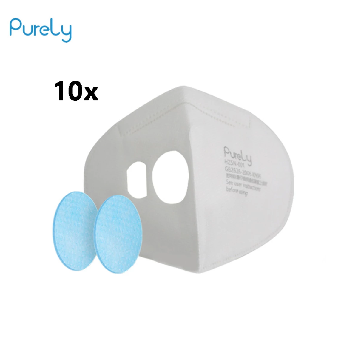 Kép 2/4 - Xiaomi Mi Purely Anti-Pollution Air arc maszk 550mAh Filter 10db/csomag