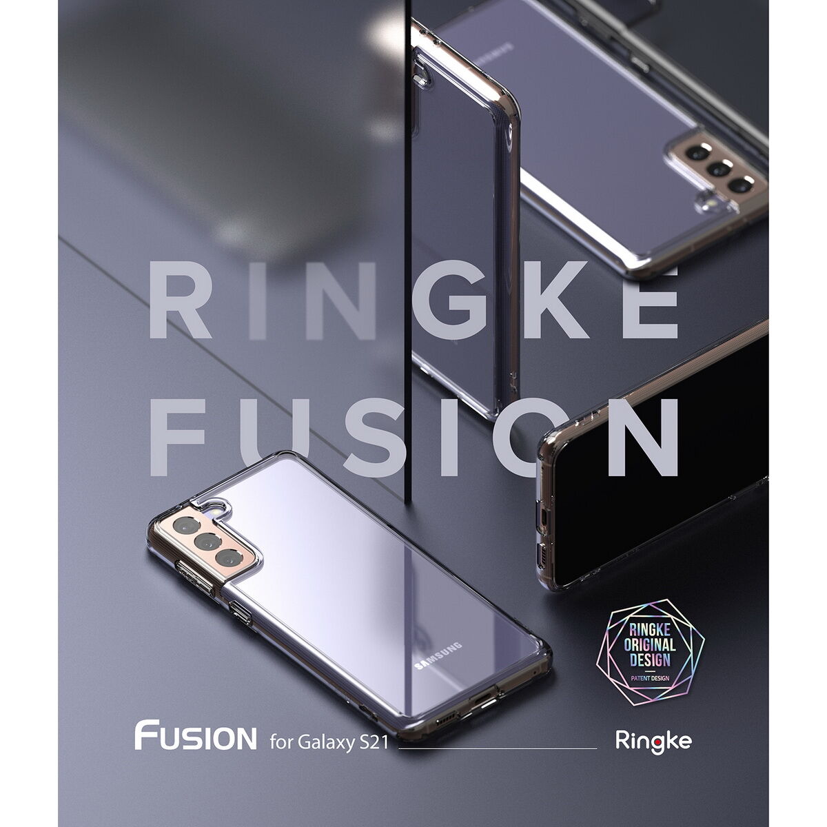Kép 2/6 - Ringke Galaxy S21 tok, Fusion, Átlátszó