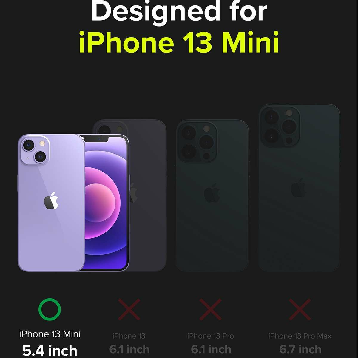 Kép 2/11 - Ringke iPhone 13 mini tok, Fusion X, Fekete