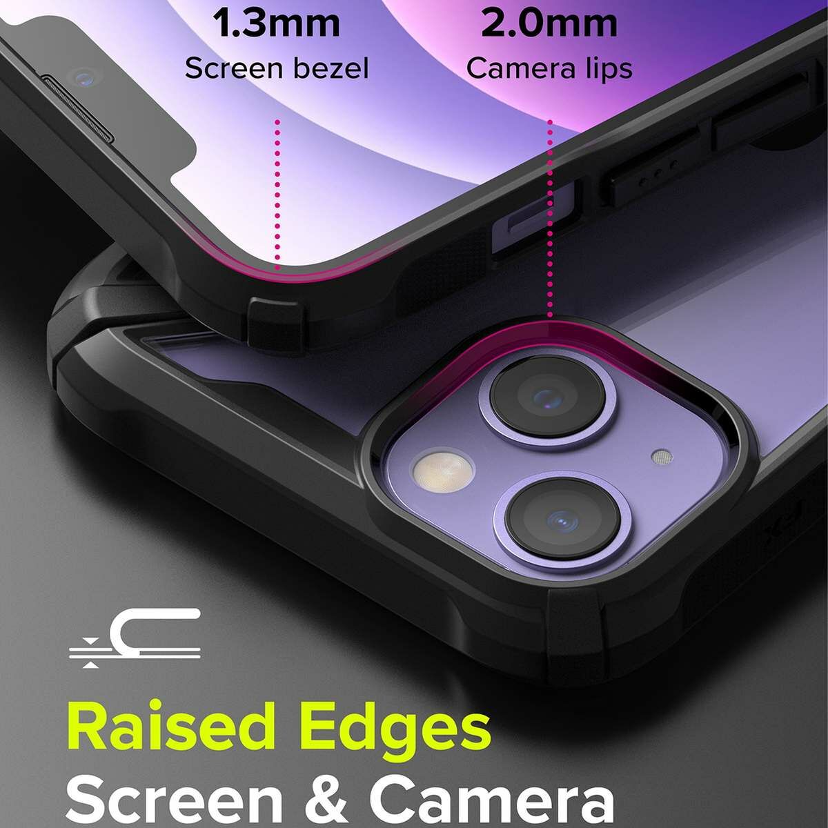 Kép 4/11 - Ringke iPhone 13 mini tok, Fusion X, Fekete