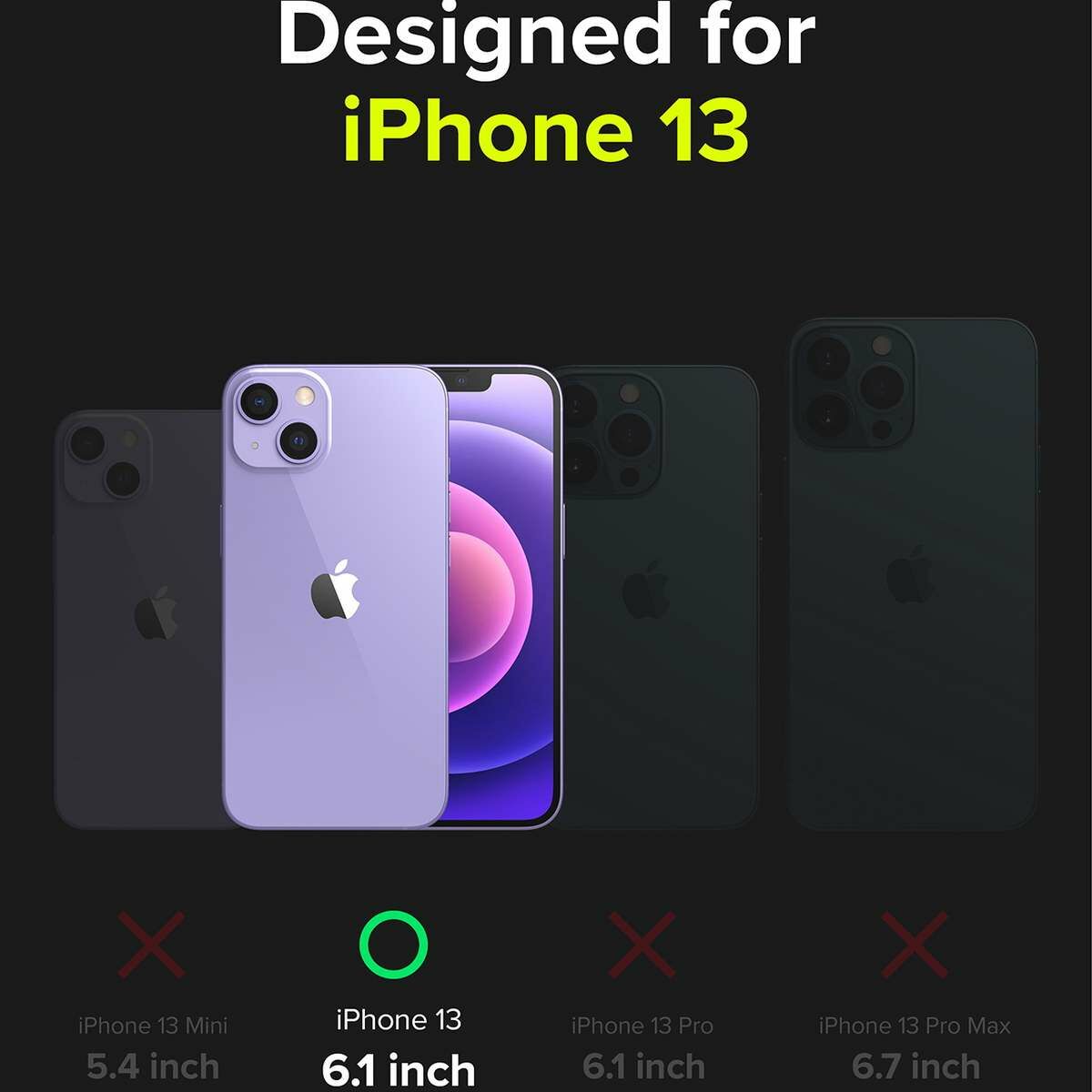 Kép 2/11 - Ringke iPhone 13 tok, Fusion X, Fekete