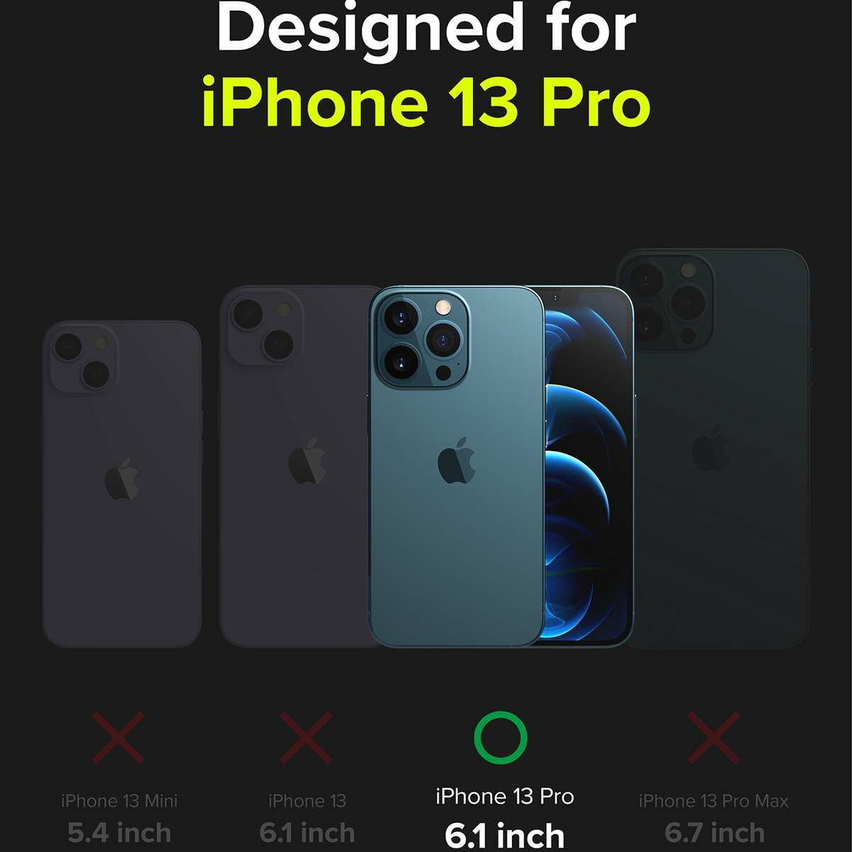 Kép 2/12 - Ringke iPhone 13 Pro tok, Fusion X, Fekete
