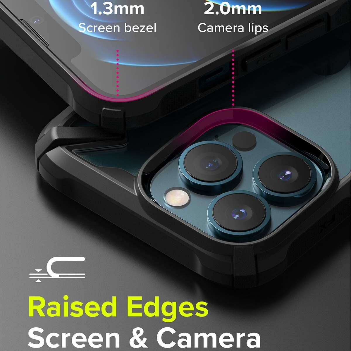 Kép 4/12 - Ringke iPhone 13 Pro tok, Fusion X, Fekete