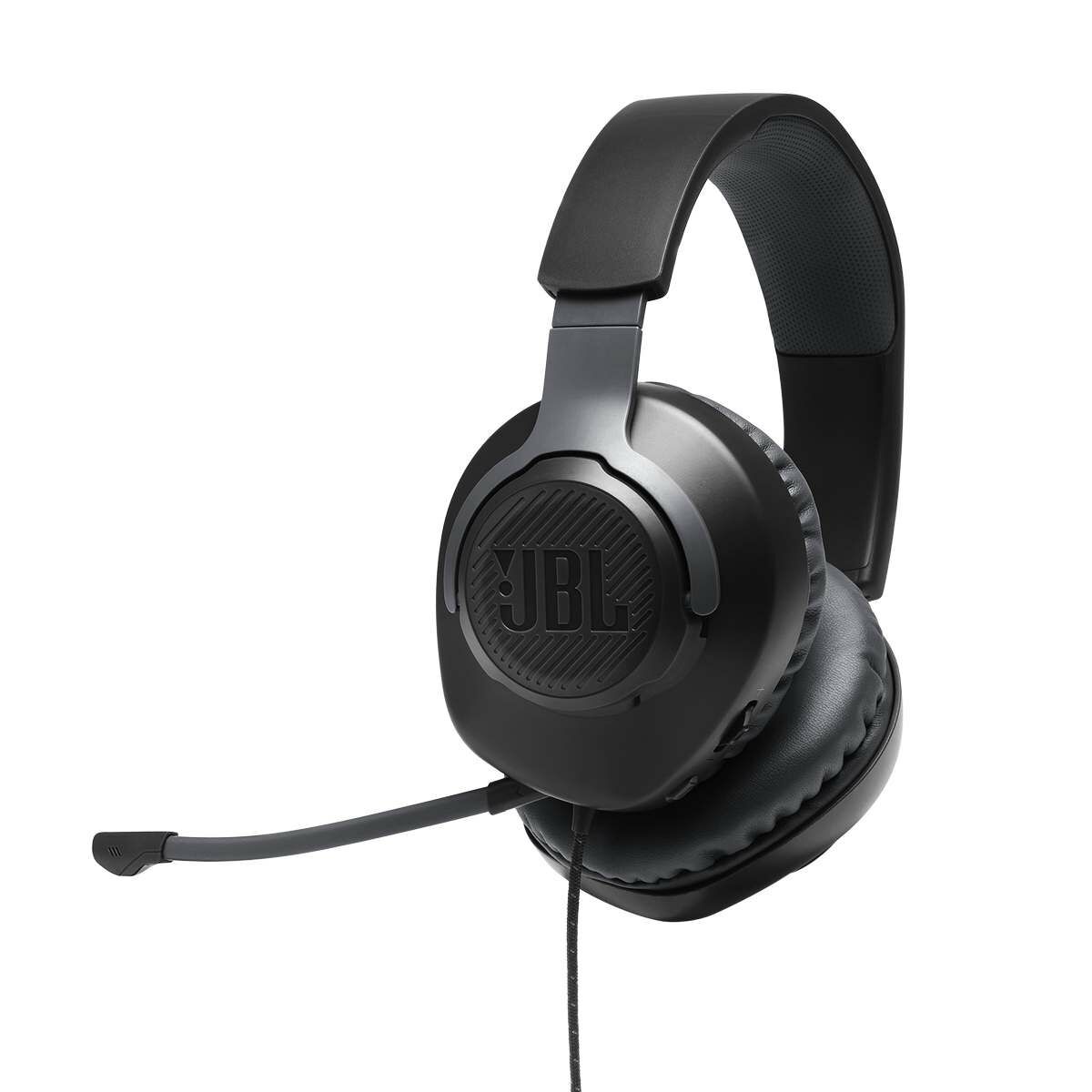 Kép 2/3 - JBL Quantum 100 vezetékes gamer fejhallgató miktrofonnal, fekete EU