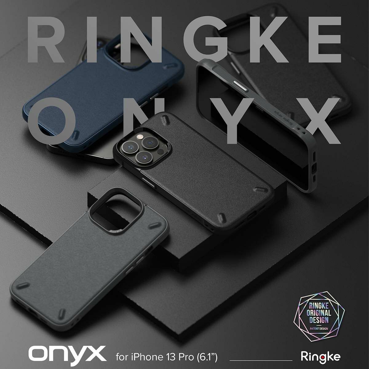 Ringke iPhone 13 Pro tok, Onyx, Fekete