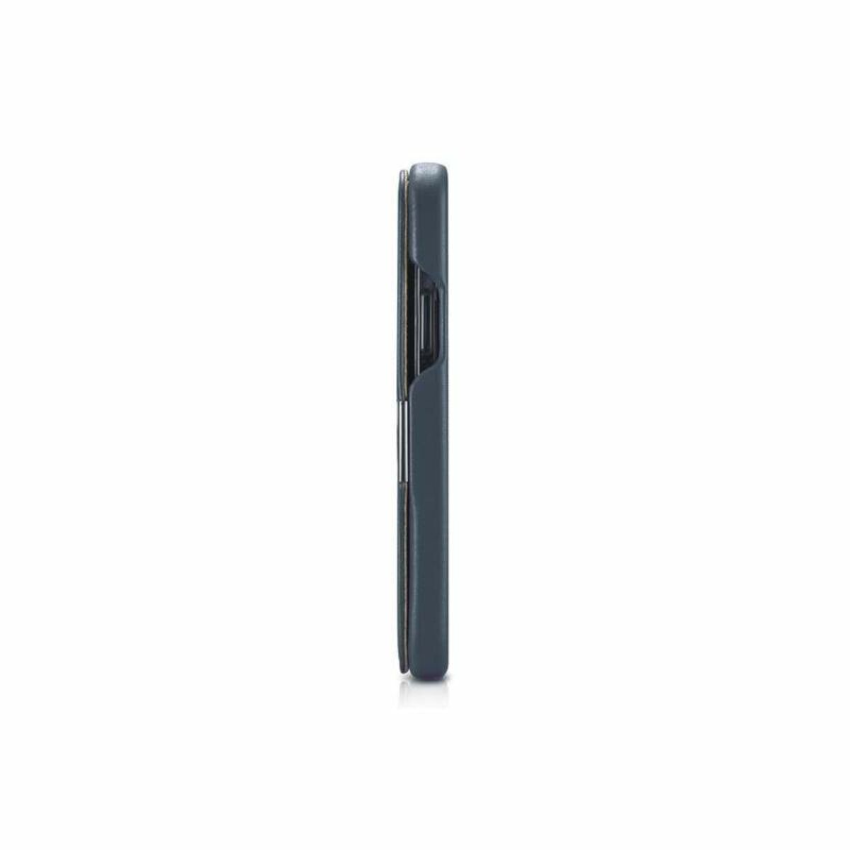 Kép 7/9 - iCarer iPhone 12 mini (5.4) tok, Luxury Leather Sorozat oldalt nyíló (fémcsattal az elején), kék