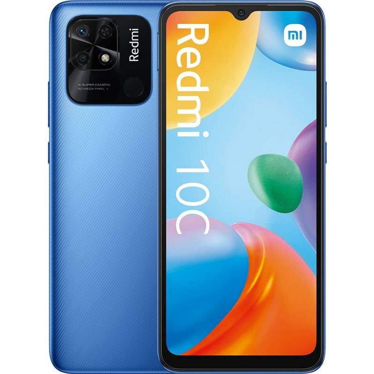 Xiaomi Redmi 10C Dual SIM 4GB RAM 64GB mobiltelefon, kék EU