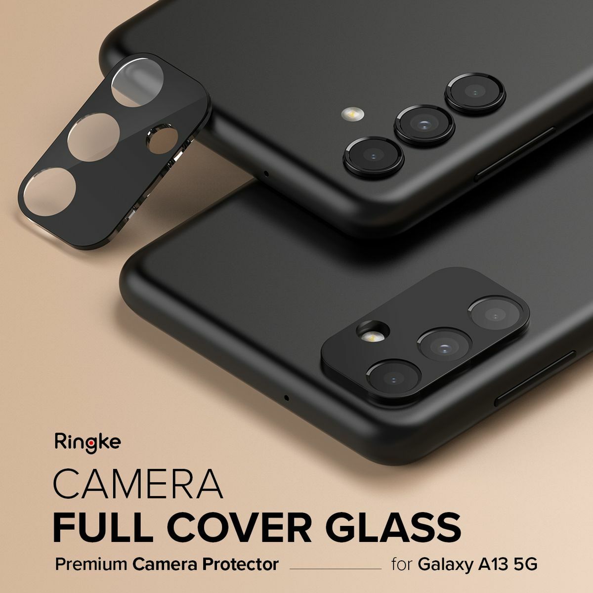 Ringke Galaxy A13 5G kamera lencse védő üveg (3pcs), Fekete