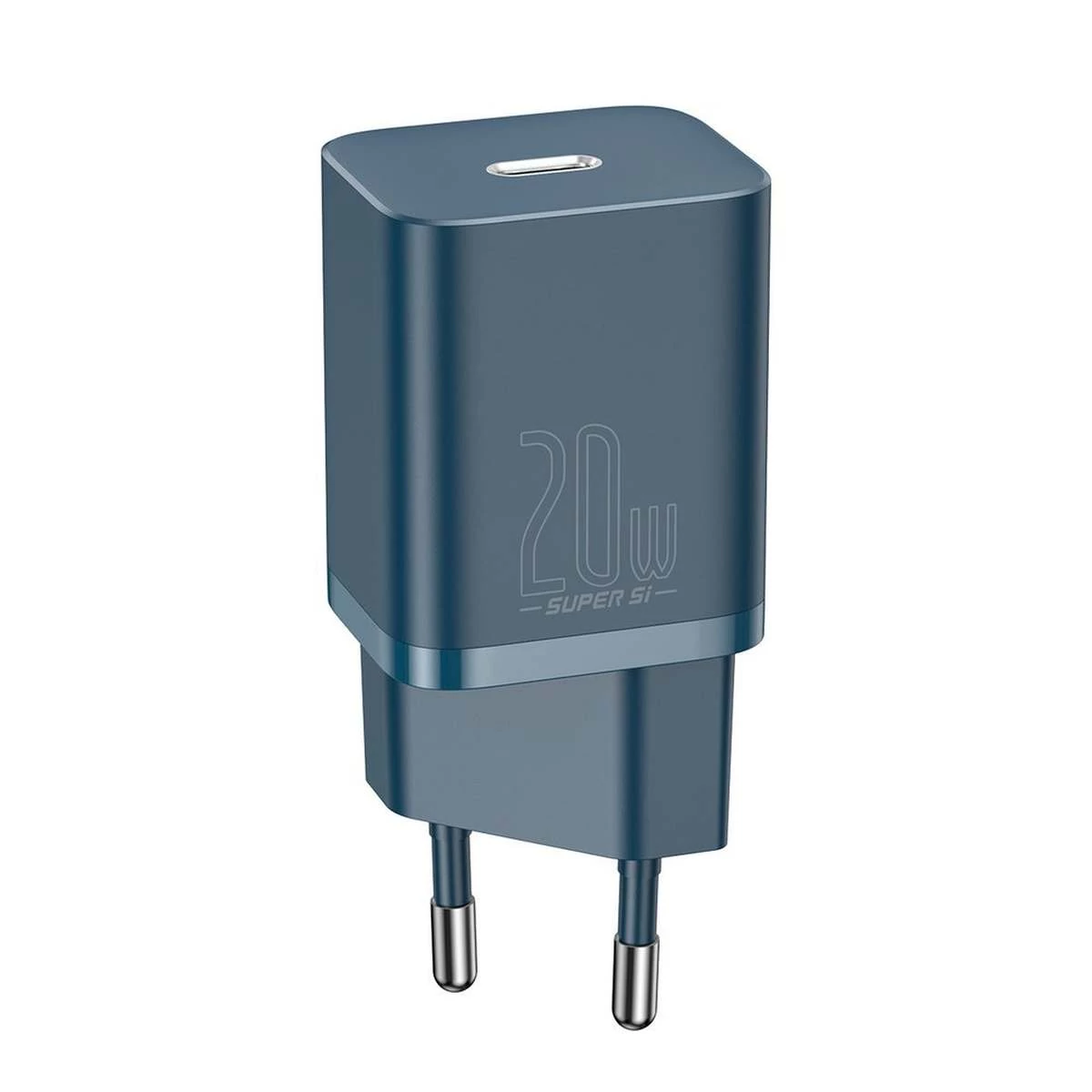 Kép 8/13 - Baseus hálózati töltő szett, Super Si 1C PD gyors töltő 20W, kék (CCSUP-B03)