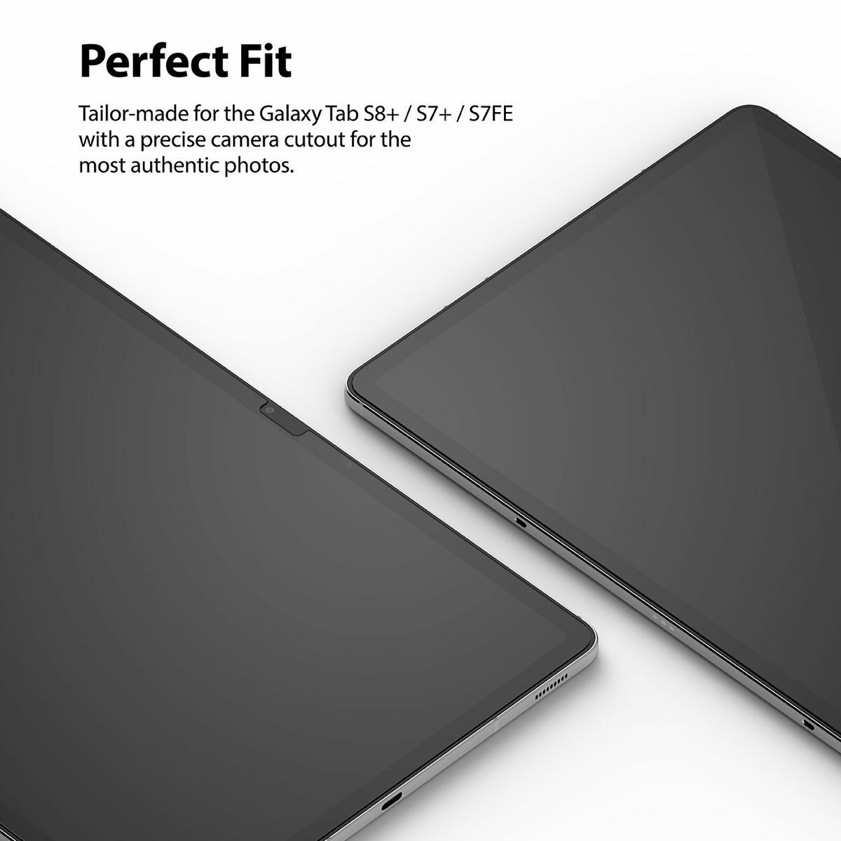 Kép 5/15 - Ringke Galaxy Tab S8+/ S7+/ S7 FE kijelzővédő, Invisible Defender ID, edzett üveg, átlátszó