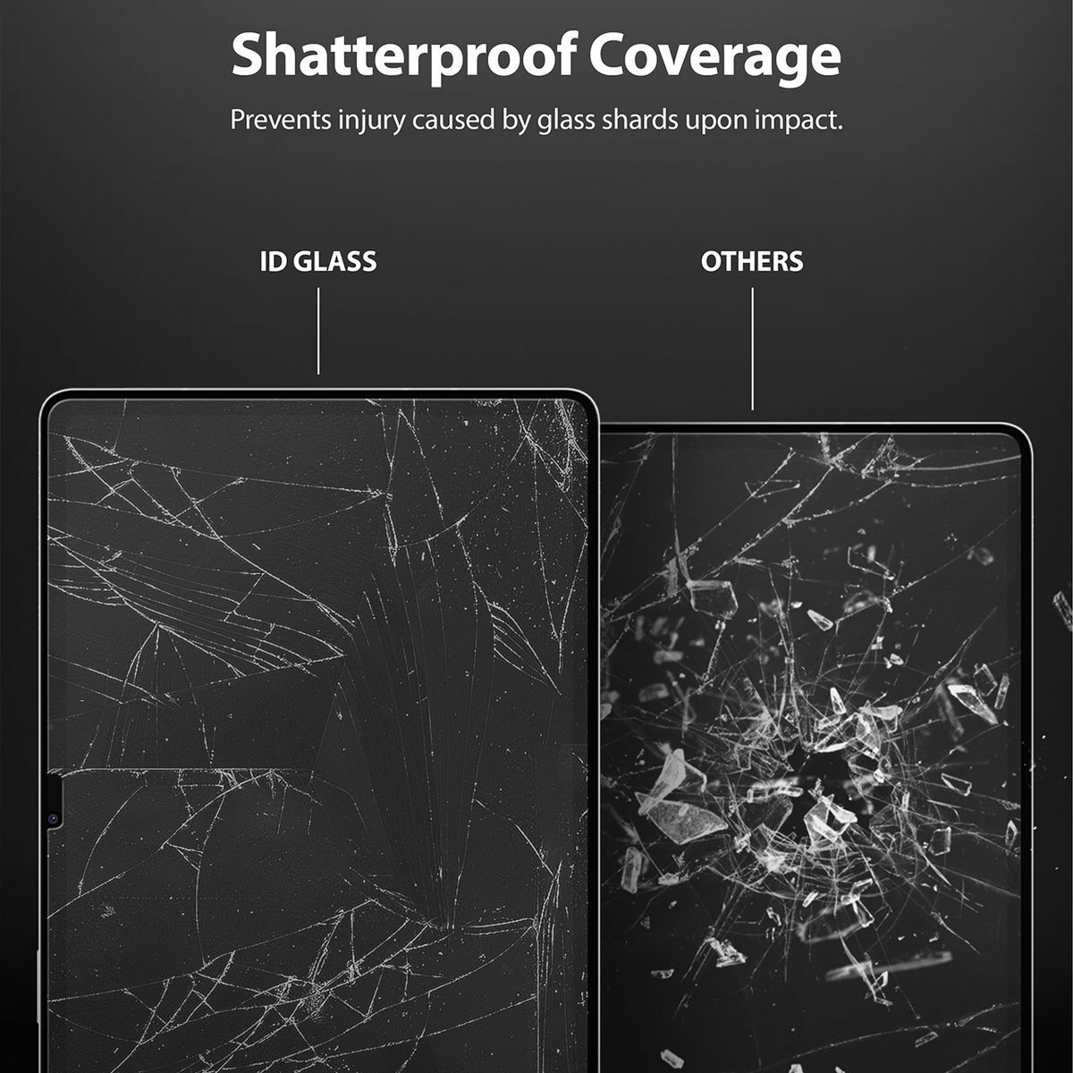 Kép 9/15 - Ringke Galaxy Tab S8+/ S7+/ S7 FE kijelzővédő, Invisible Defender ID, edzett üveg, átlátszó