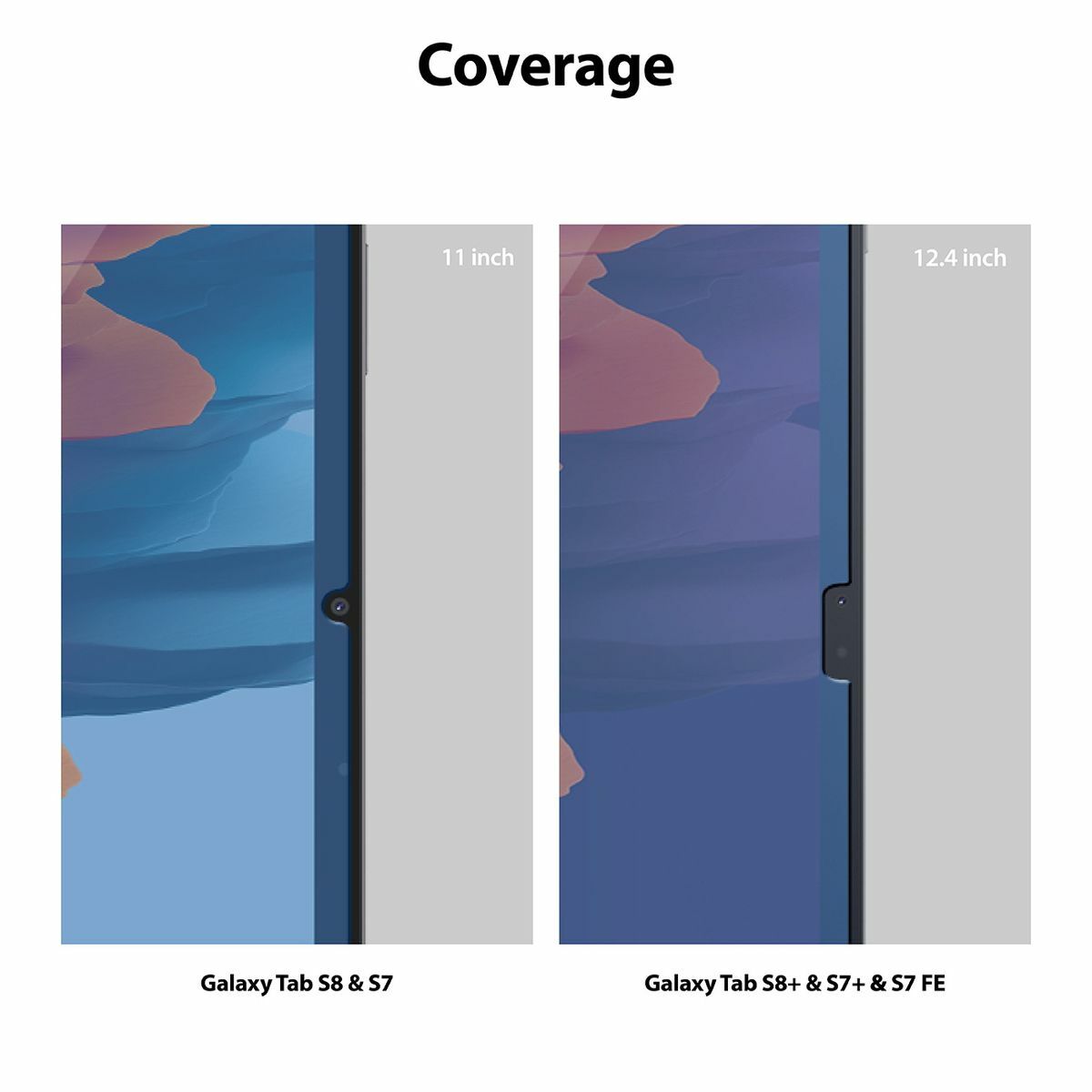 Kép 14/15 - Ringke Galaxy Tab S8+/ S7+/ S7 FE kijelzővédő, Invisible Defender ID, edzett üveg, átlátszó