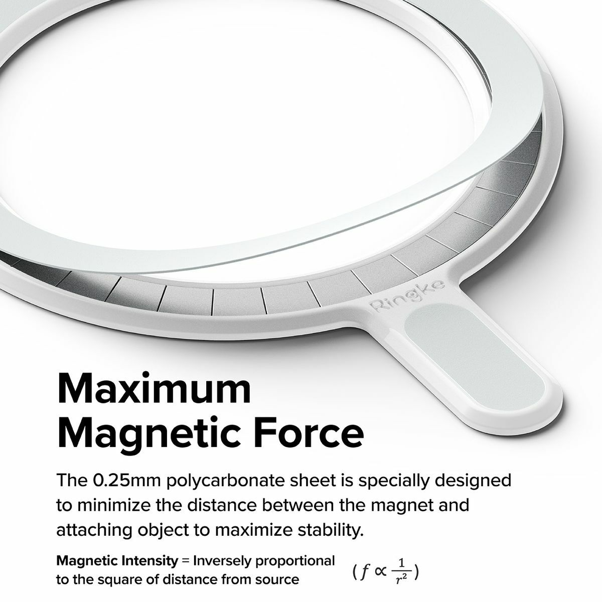 Kép 12/15 - Ringke Magnetic Plate, mágneses korong, MagSafe kompatibilis, öntapadós, Szürke