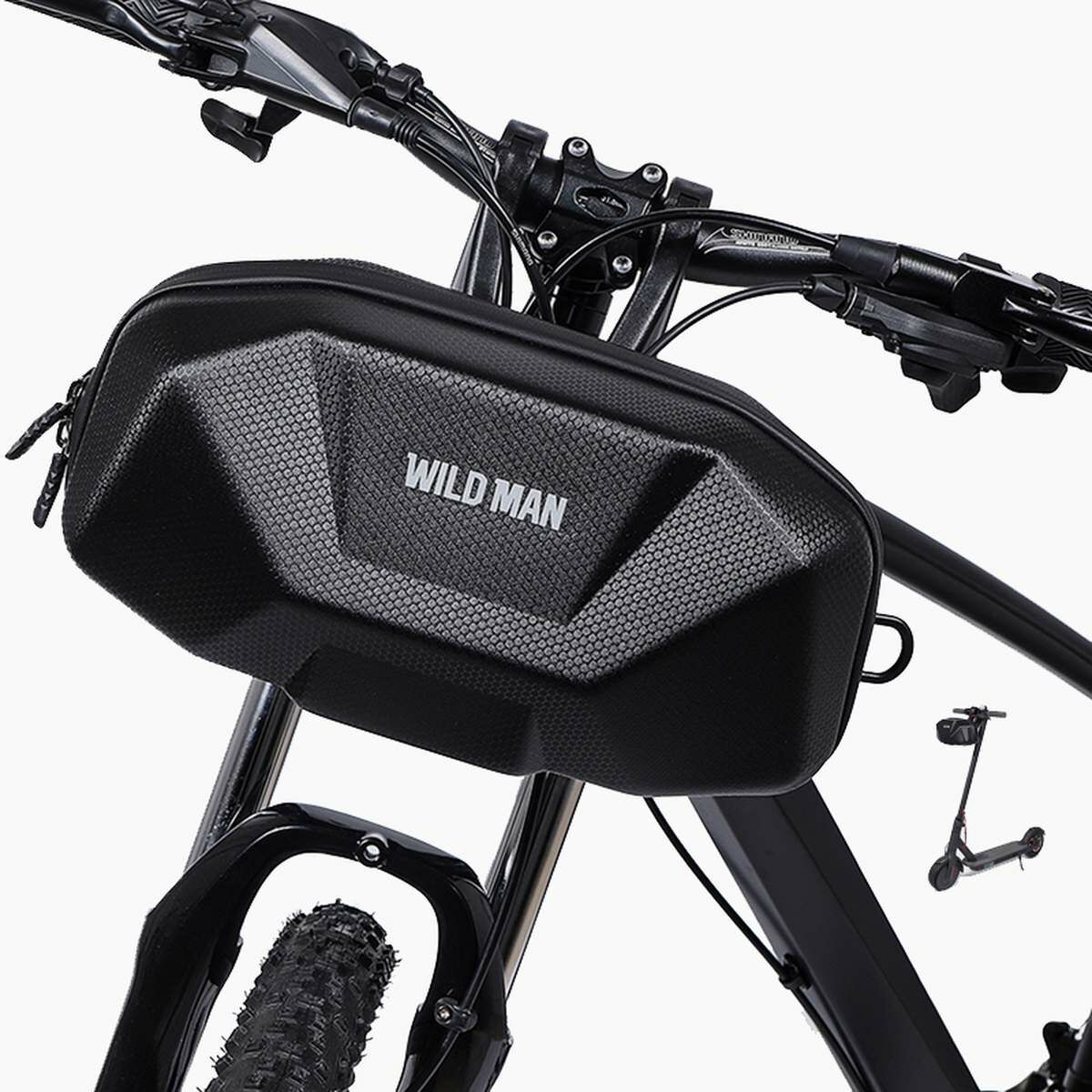 Kép 3/10 - WILDMAN Kerékpár táska X9, 3.5L, több funkciós, vízálló, kormányra szerelhető, fekete