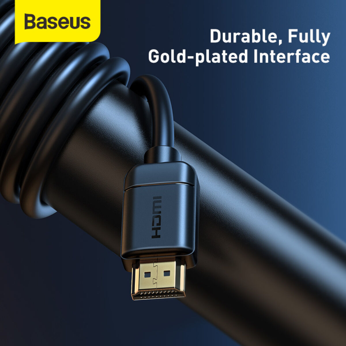 Kép 14/18 - Baseus Videó kábel, High definition sorozat HDMI - 4K HDMI 1m, fekete (CAKGQ-A01)