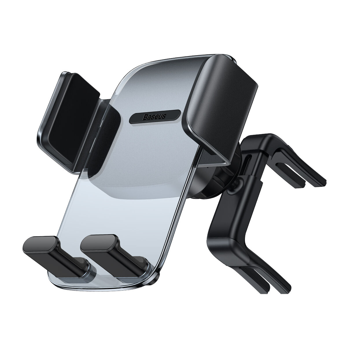 Kép 8/15 - Baseus autós telefon tartó, Easy Control Clamp Holder (kerek szellőzőrácsra szerelhető), 4.7 - 6.7 inchig, fekete (SUYK000201)