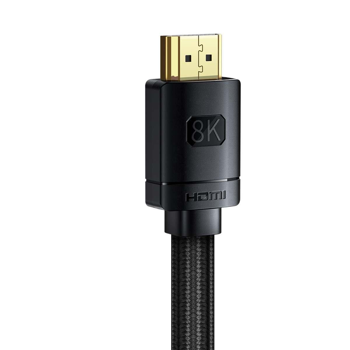 Kép 4/16 - Baseus Videó kábel, High definition sorozat HDMI - HDMI 2.1, 8K 60Hz, 4K 120Hz, 2K 144 Hz, 3D eARC QMS Dynamic HDR VRR ALLM, 3m, fekete (CAKGQ-L01)