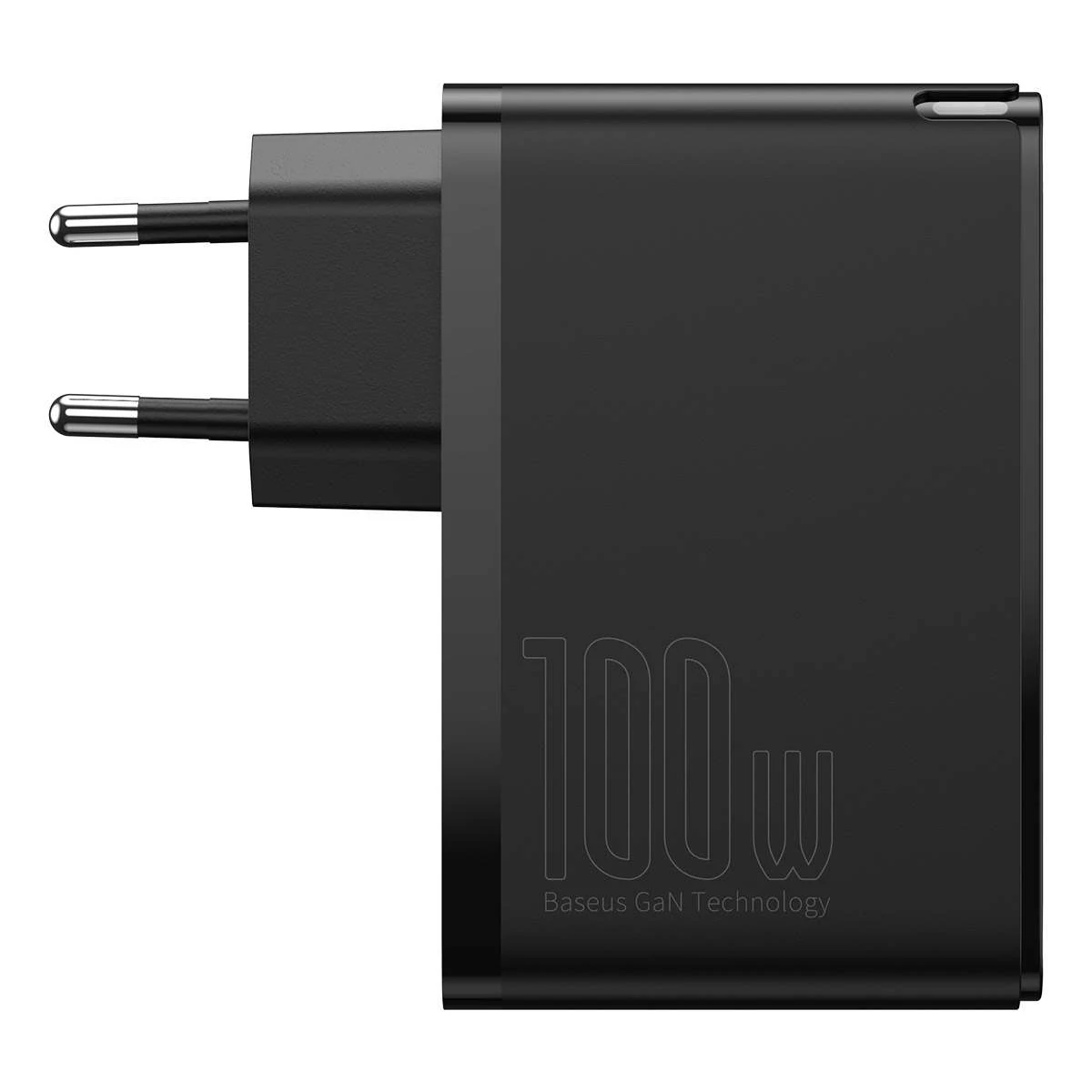 Kép 12/19 - Baseus hálózati töltő, GaN2 Pro gyorstöltő, C+C+U+U, PD 3.0, gyorstöltő 4.0, 100W, fekete (CCGAN2P