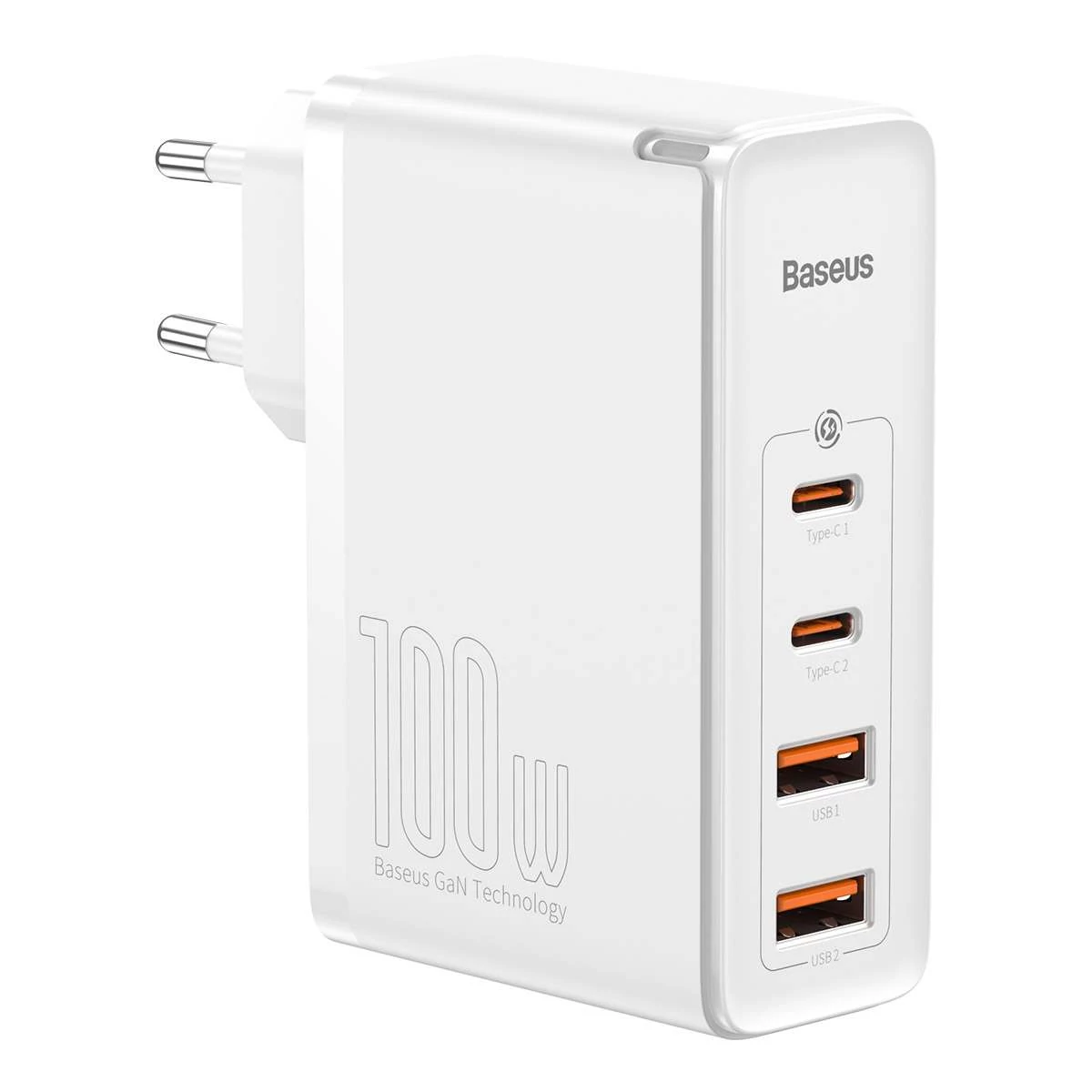Kép 3/19 - Baseus hálózati töltő, GaN2 Pro gyorstöltő100W, fehér (CCGAN2P-L02)