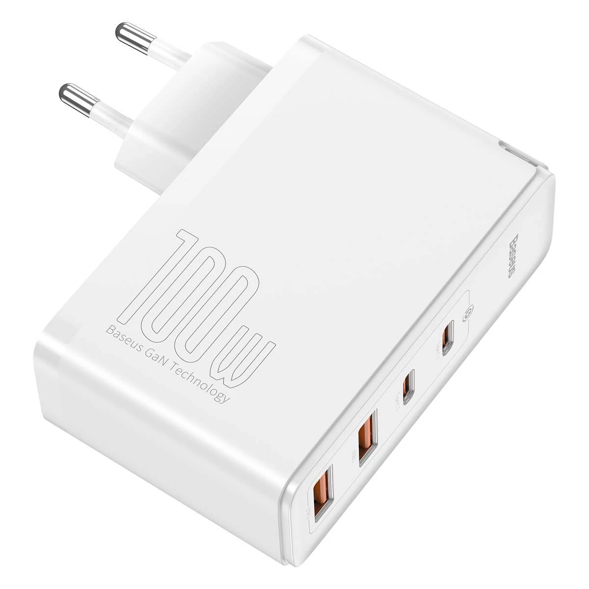 Kép 4/19 - Baseus hálózati töltő, GaN2 Pro gyorstöltő100W, fehér (CCGAN2P-L02)