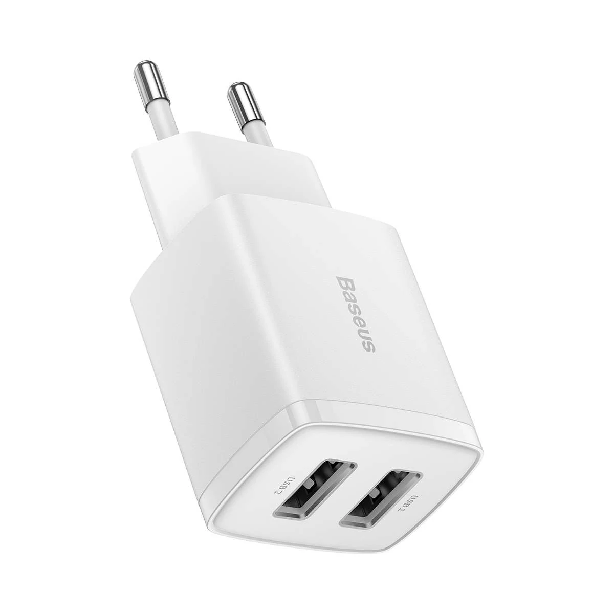 Kép 4/17 - Baseus hálózati töltő, Compact töltő U+U, 10.5W, EU, fehér (CCXJ010202)
