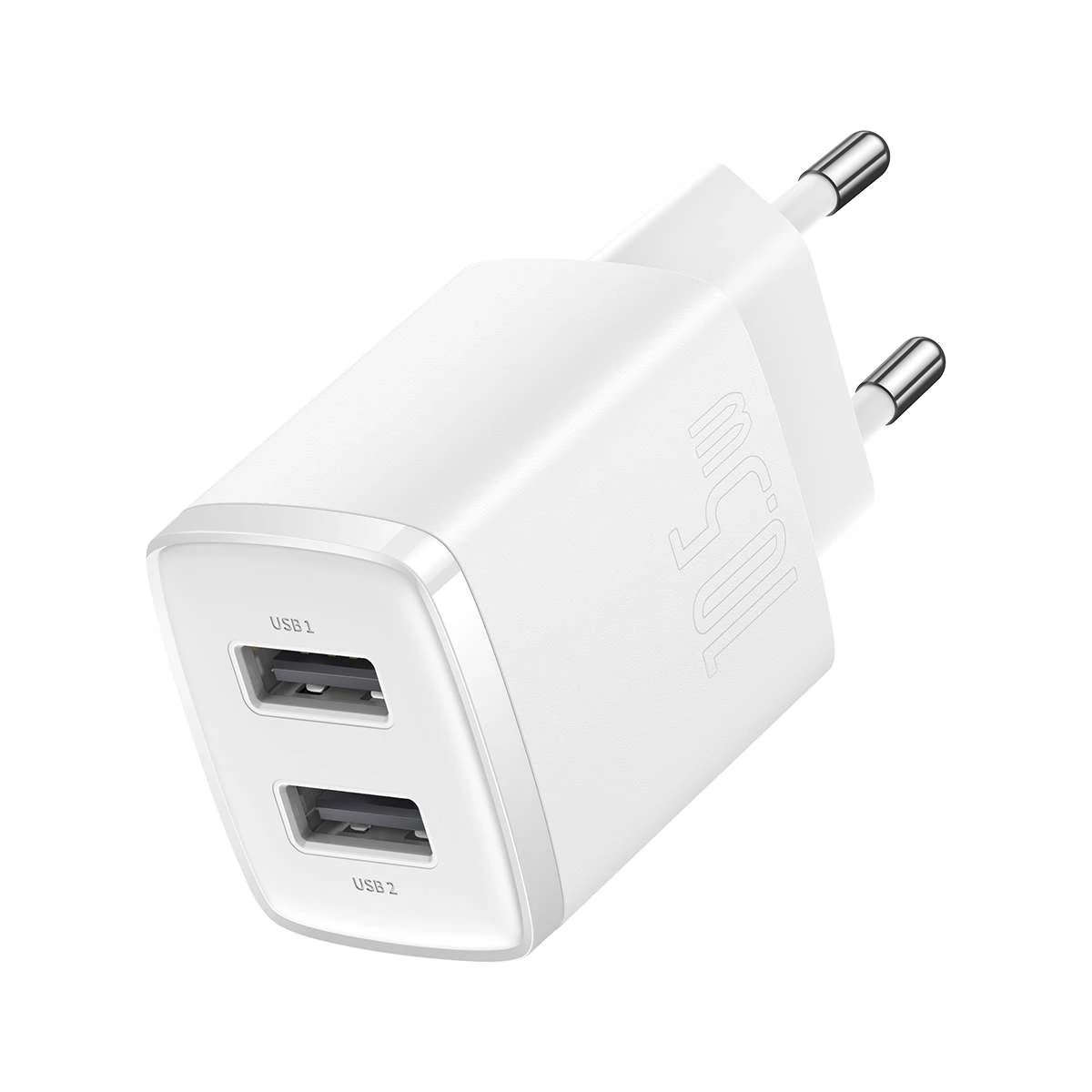 Kép 5/17 - Baseus hálózati töltő, Compact töltő U+U, 10.5W, EU, fehér (CCXJ010202)