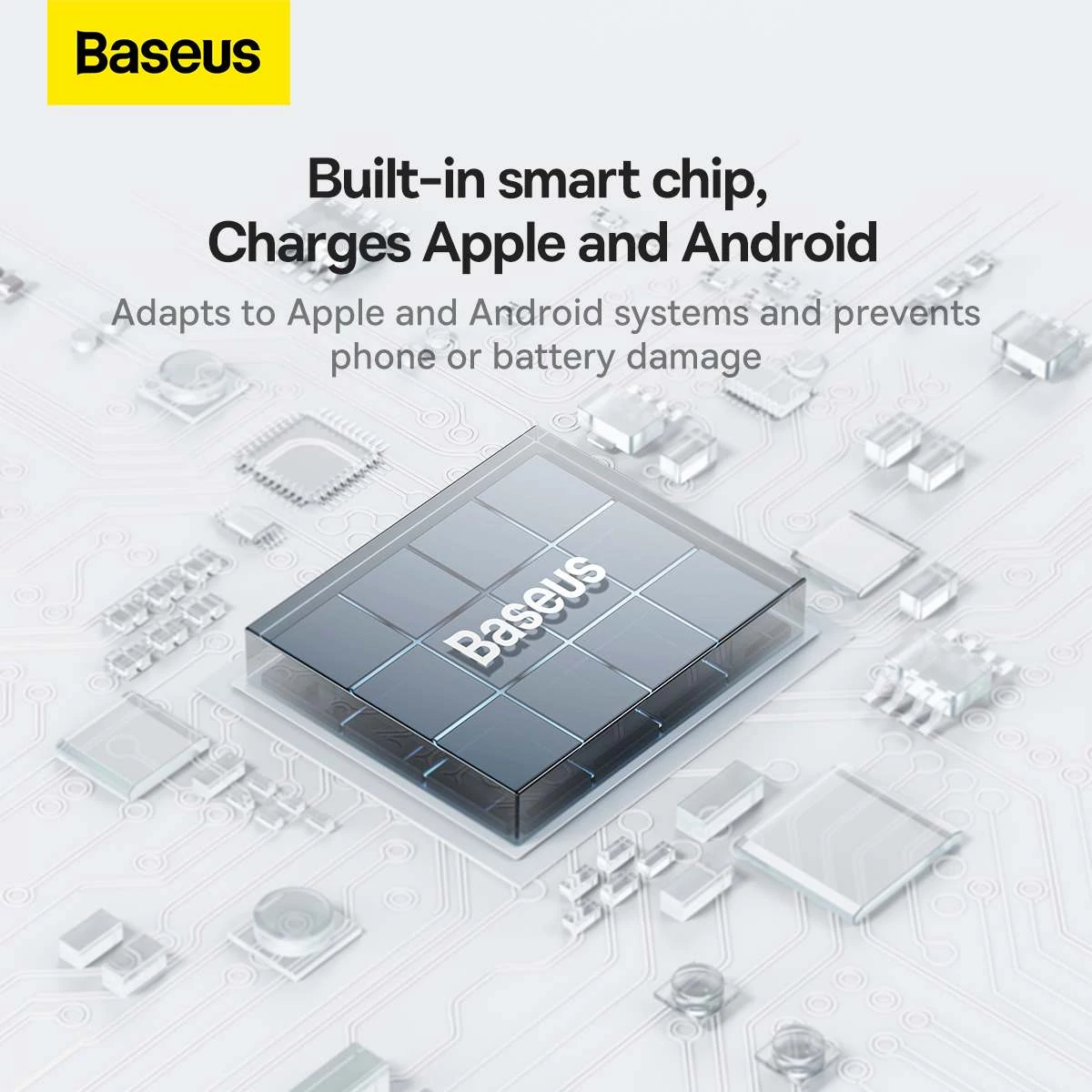 Kép 14/17 - Baseus hálózati töltő, Compact töltő U+U, 10.5W, EU, fehér (CCXJ010202)