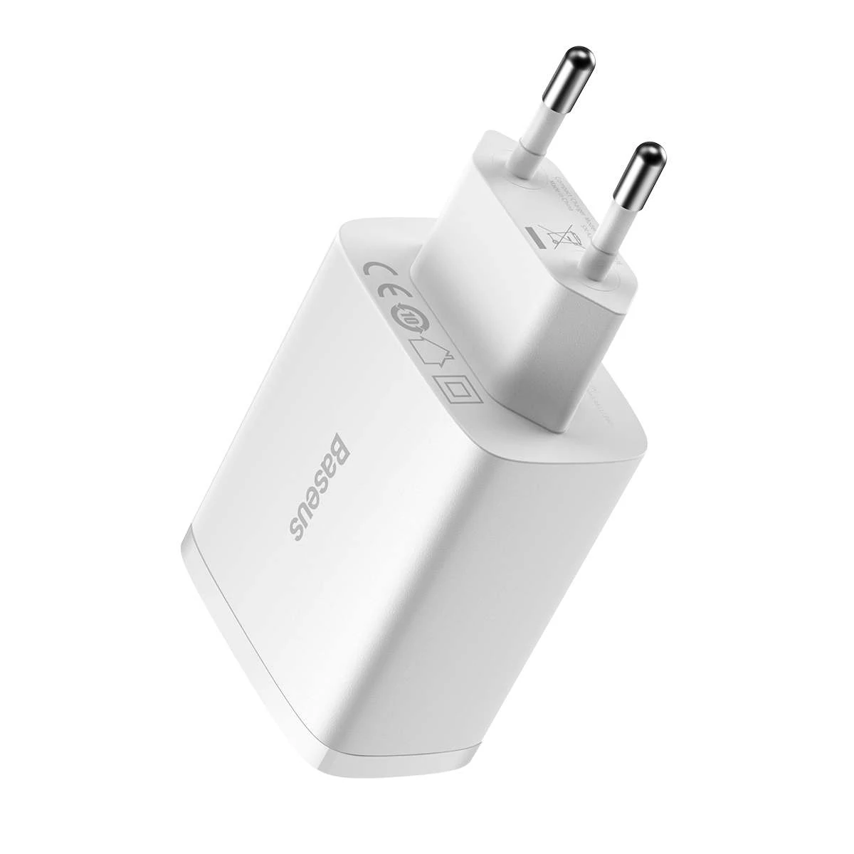 Kép 4/7 - Baseus hálózati töltő, Compact töltő U+U+U, 17W, EU, fehér (CCXJ020102)