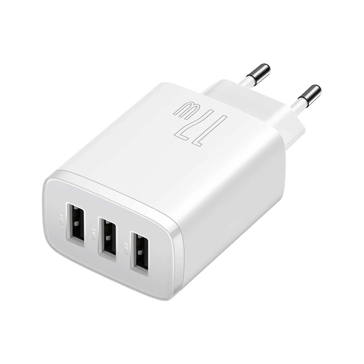 Kép 7/7 - Baseus hálózati töltő, Compact töltő U+U+U, 17W, EU, fehér (CCXJ020102)