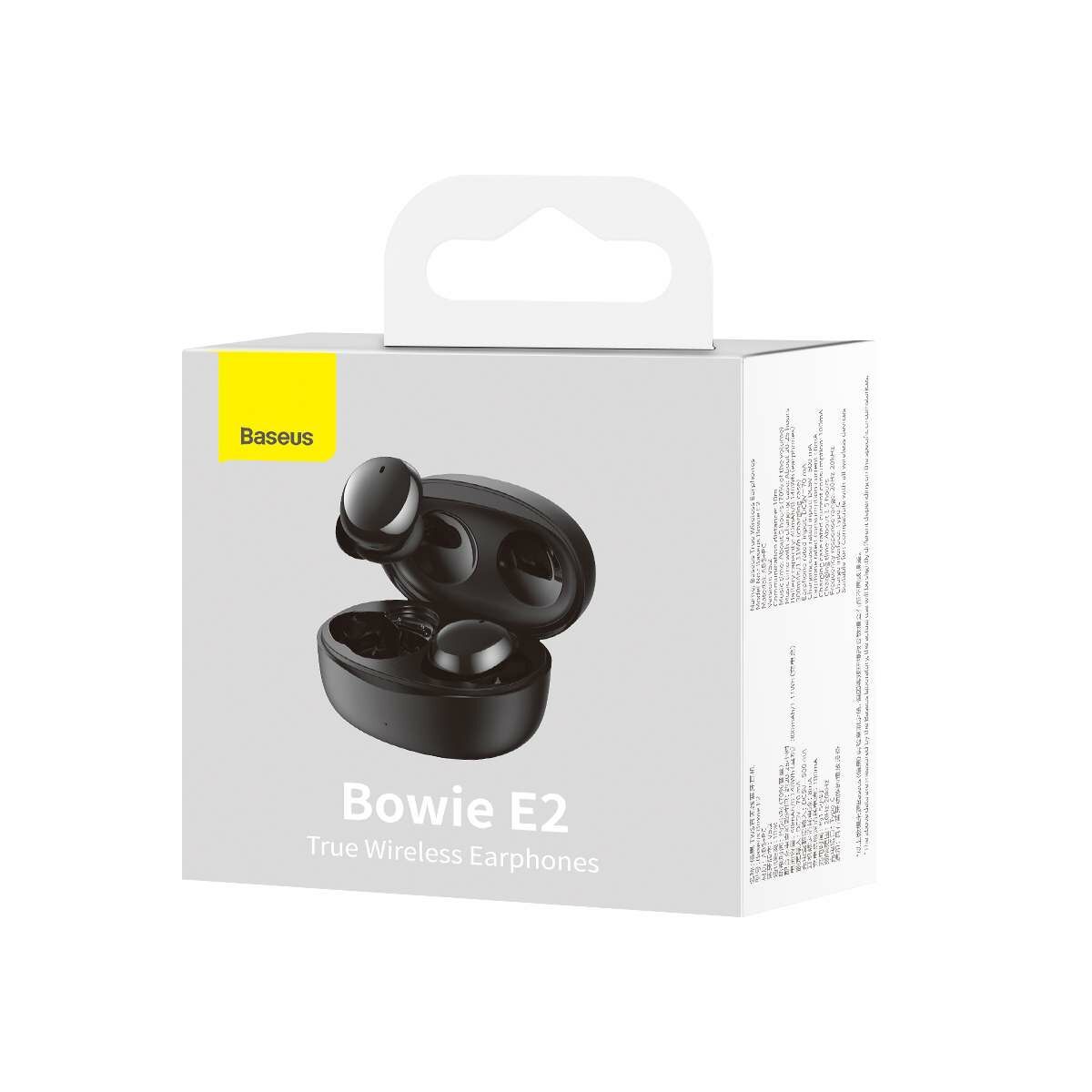 Kép 1/23 - Baseus fülhallgató, Bluetooth Bowie E2, BT 5.2, TWS AV Synchronization, alacsony késleltetés, IP55, fekete (NGTW090001)