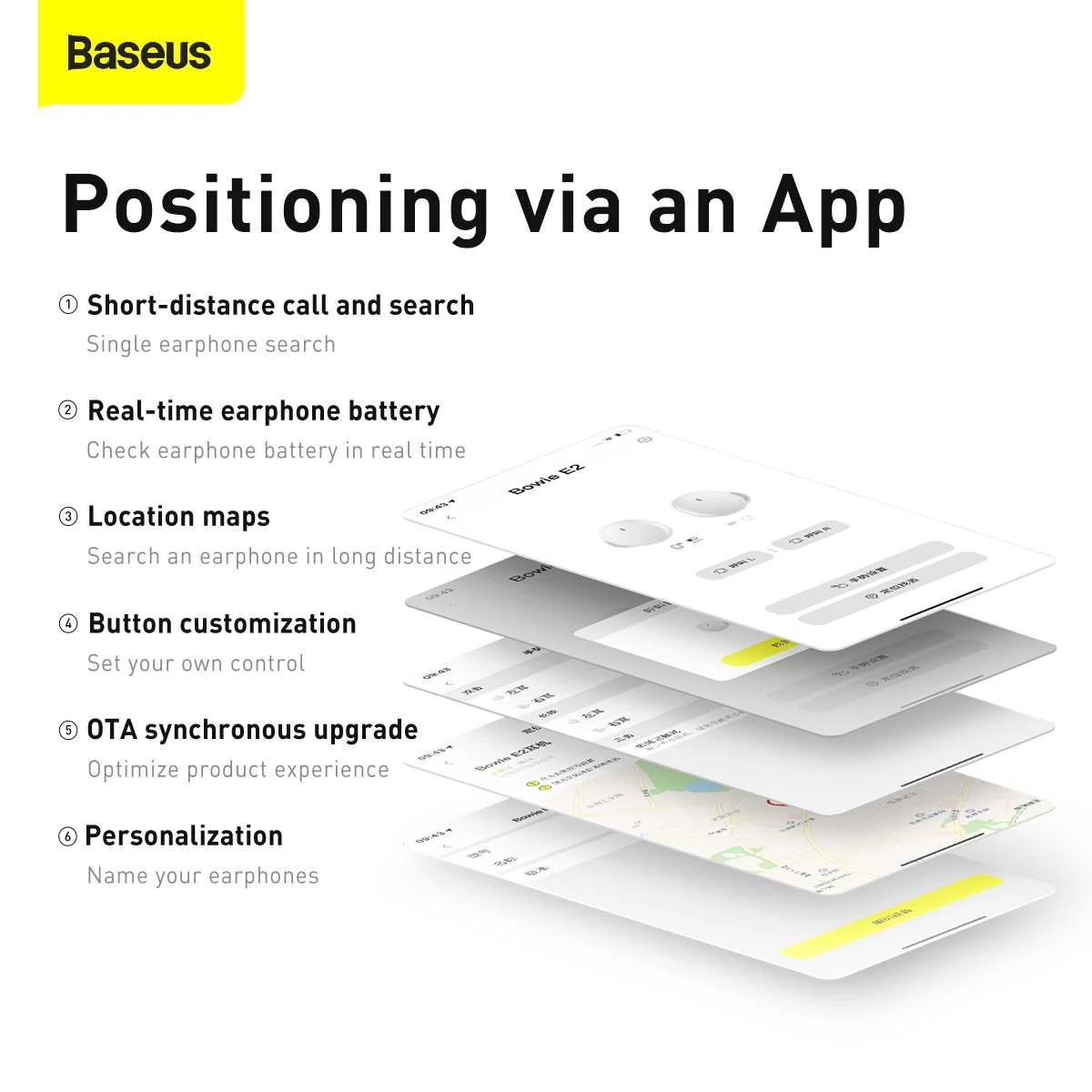 Kép 18/23 - Baseus fülhallgató, Bluetooth Bowie E2, BT 5.2, TWS AV Synchronization, alacsony késleltetés, IP55,