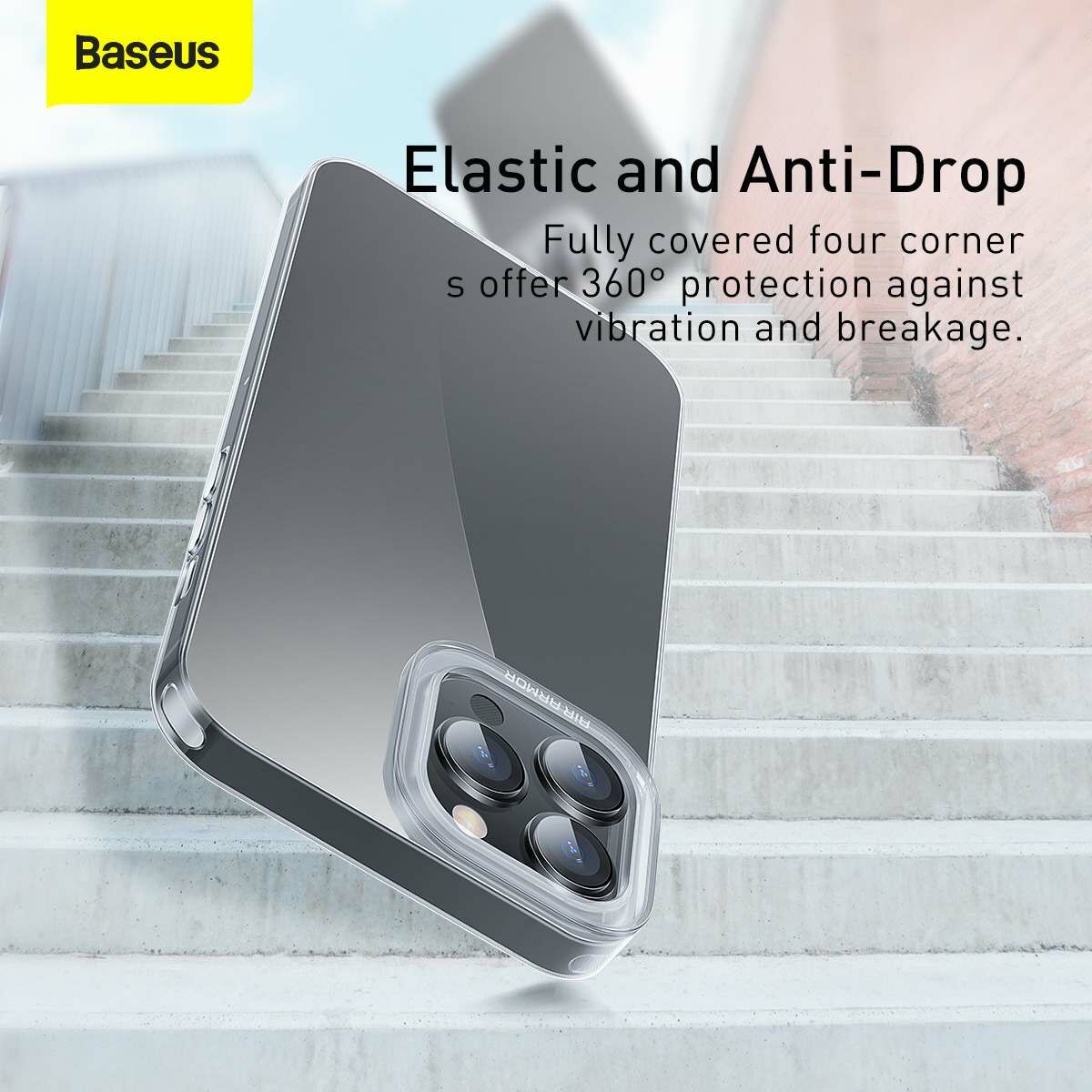 Kép 16/17 - Baseus iPhone 13 Pro Max Simple Series tok, átlátszó (ARAJ000202)