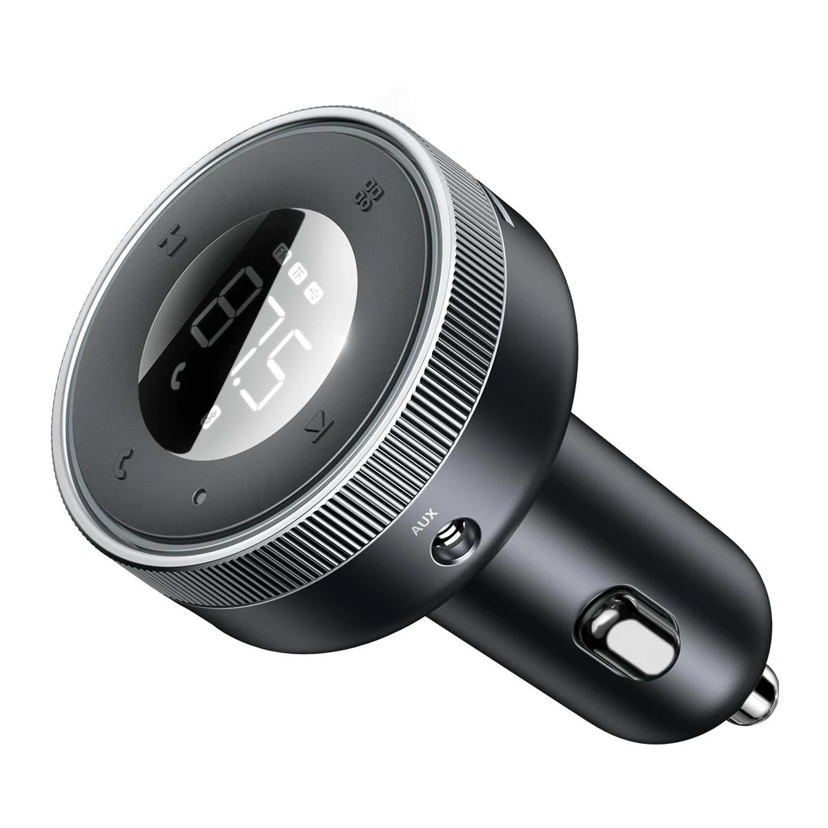 Kép 7/19 - Baseus autós töltő, Bluetooth Fm Transmitter Enjoy Car, LED kijelzővel, vezeték nélküli, U+U+3,5mm a
