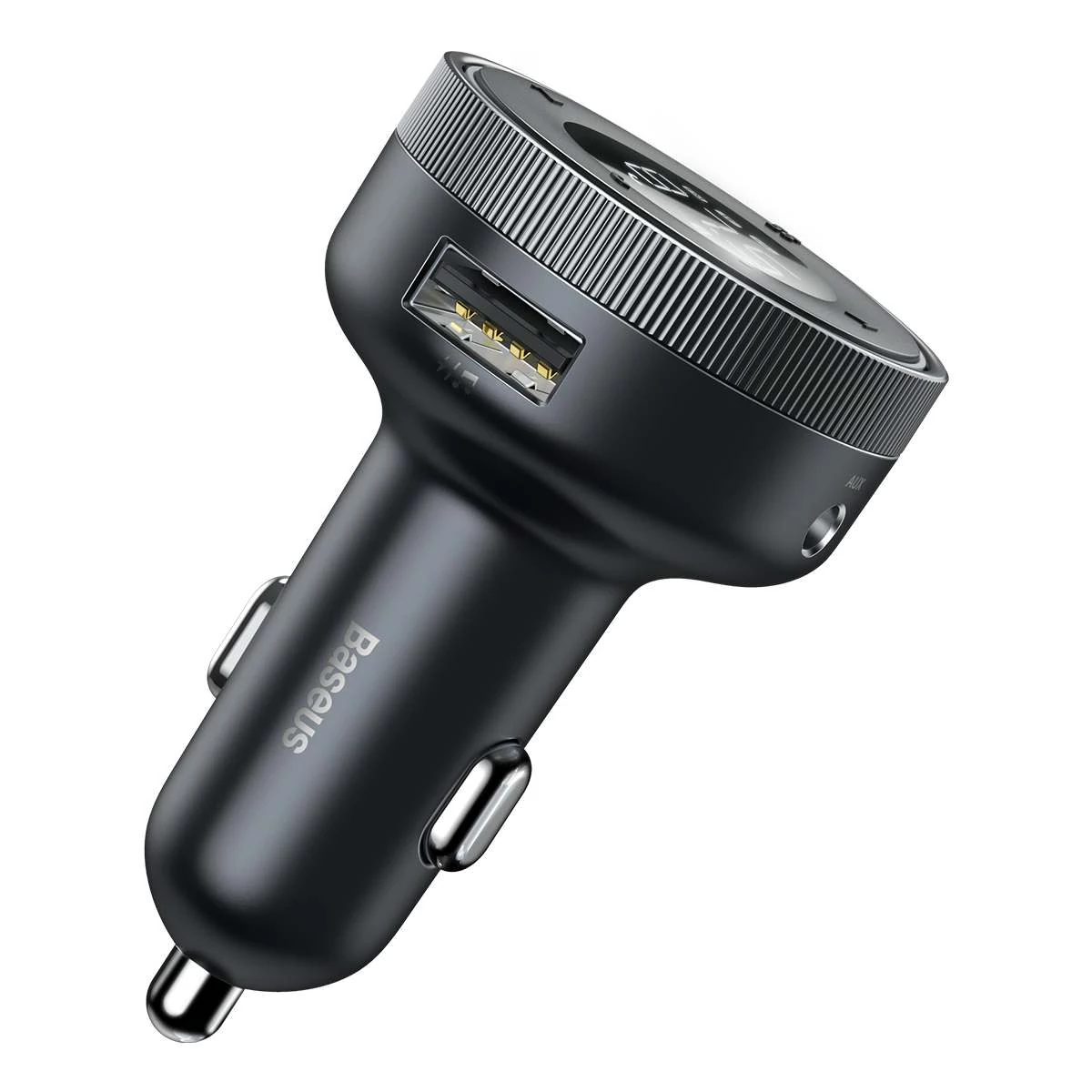 Kép 8/19 - Baseus autós töltő, Bluetooth Fm Transmitter Enjoy Car, LED kijelzővel, vezeték nélküli, U+U+3,5mm a