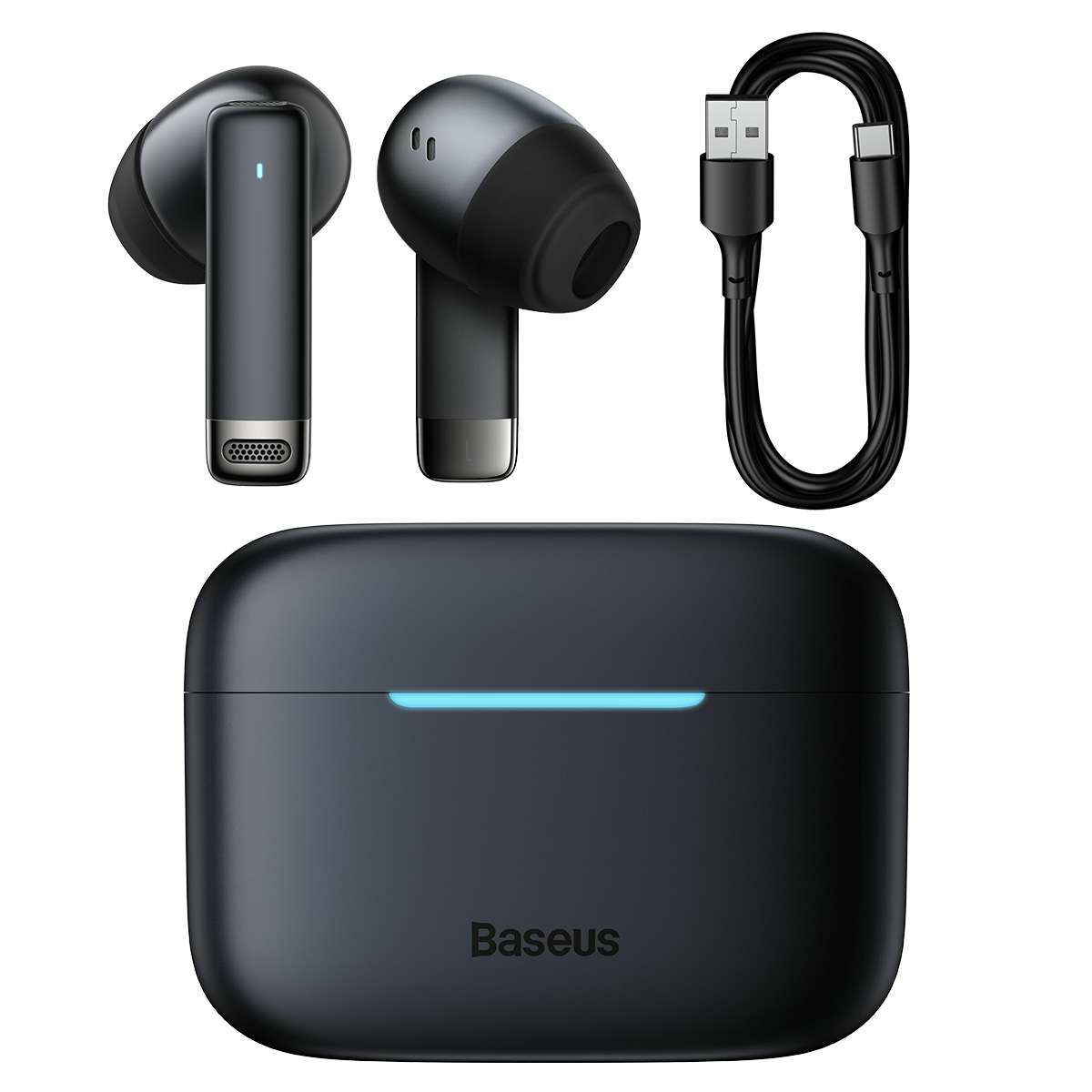 Kép 6/19 - Baseus fülhallgató, Bluetooth Bowie E9, BT 5.3, TWS, in-earphones, fekete (NGTW120001)