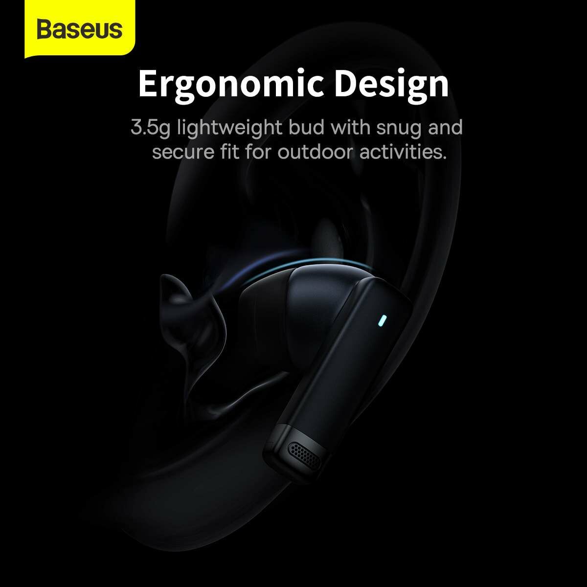 Kép 16/19 - Baseus fülhallgató, Bluetooth Bowie E9, BT 5.3, TWS, in-earphones, fekete (NGTW120001)