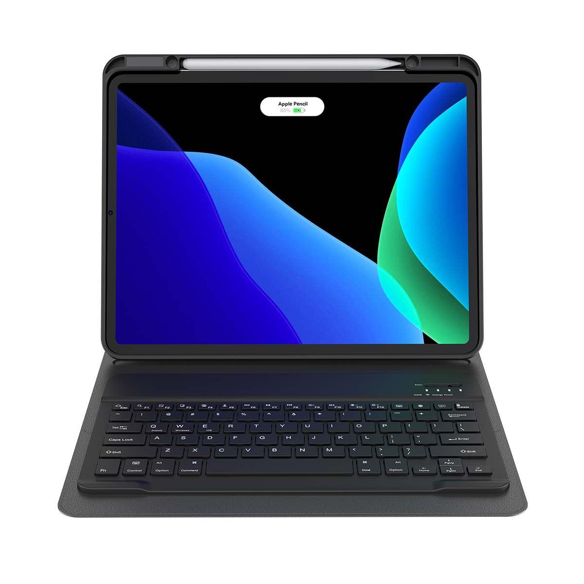 Kép 6/18 - Baseus iPad Pro 11/12.9 tok, Brilliance, billentyűzettel (Qwerty), fekete (ARJK000113)